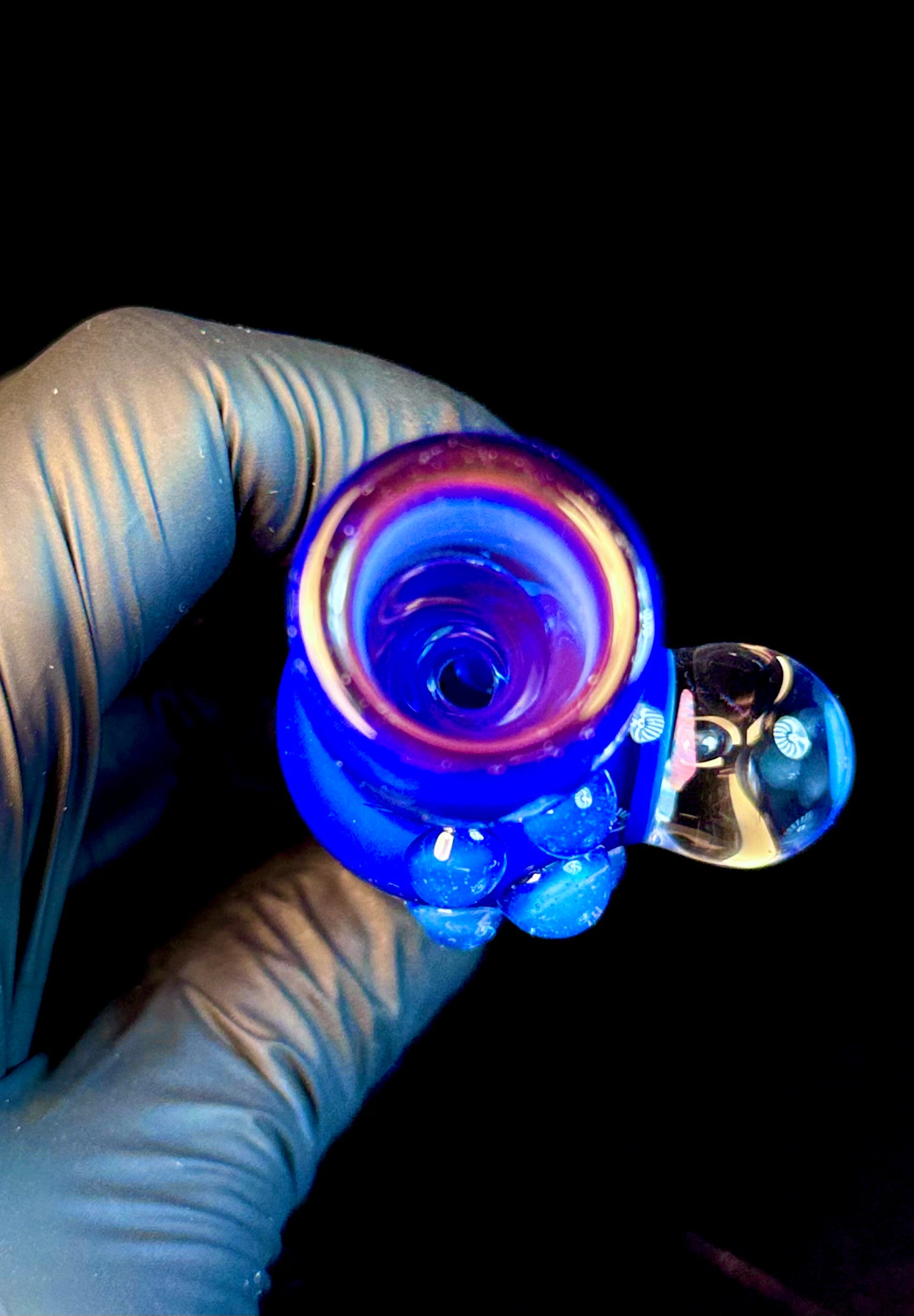 Royal blue opal chillum