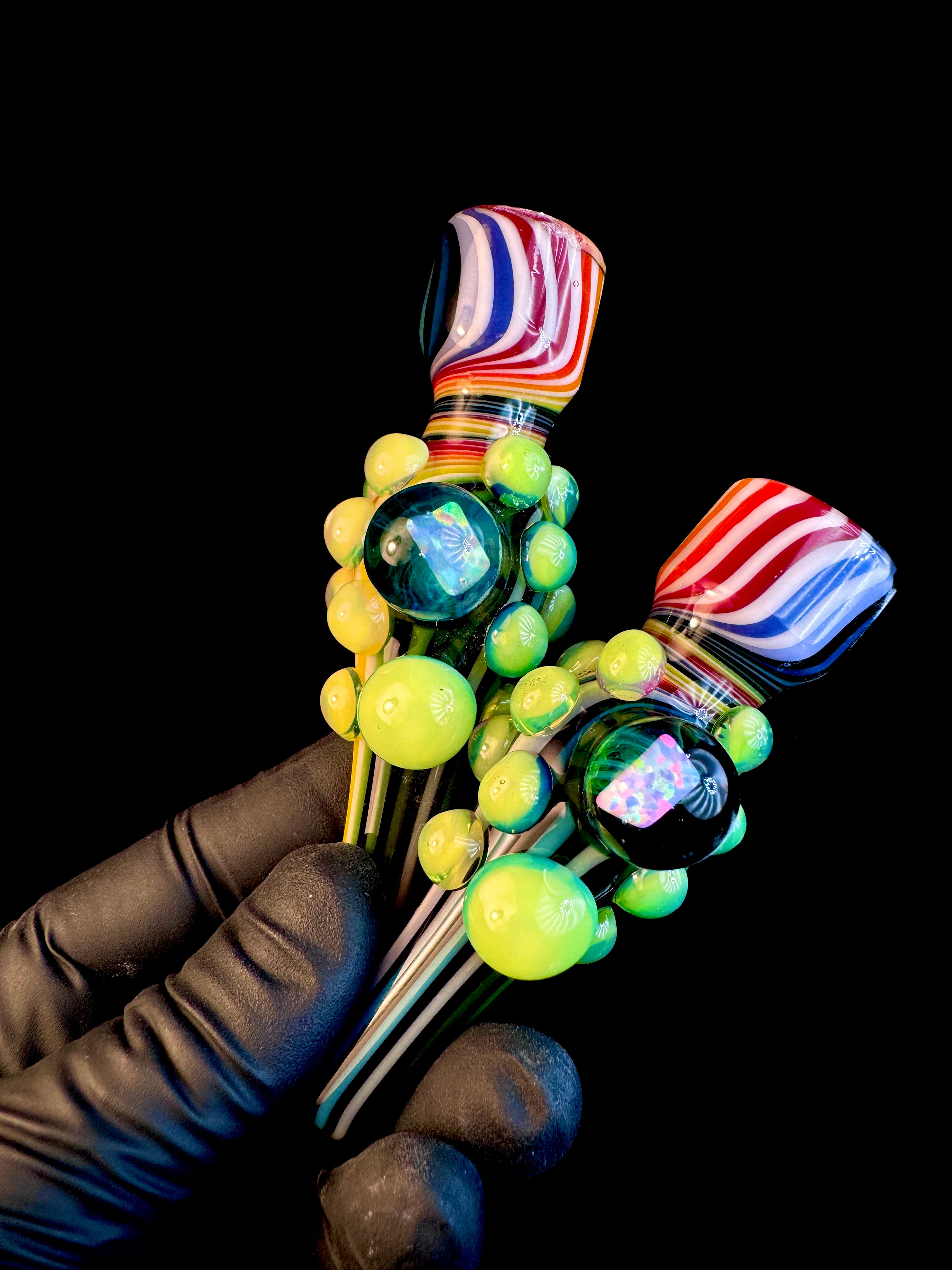 Two tone rainbow x slyme opal chillum