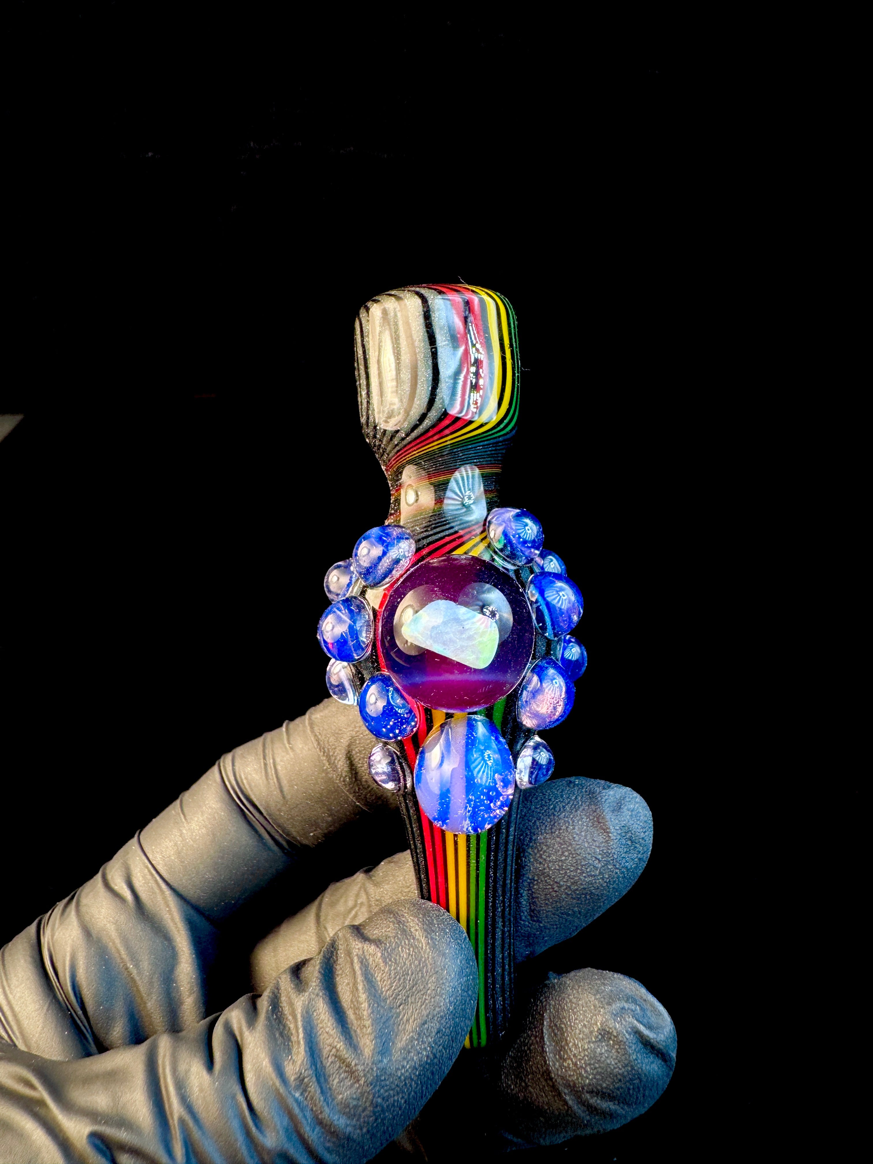 Steelwool rasta x pink slyme opal chillum