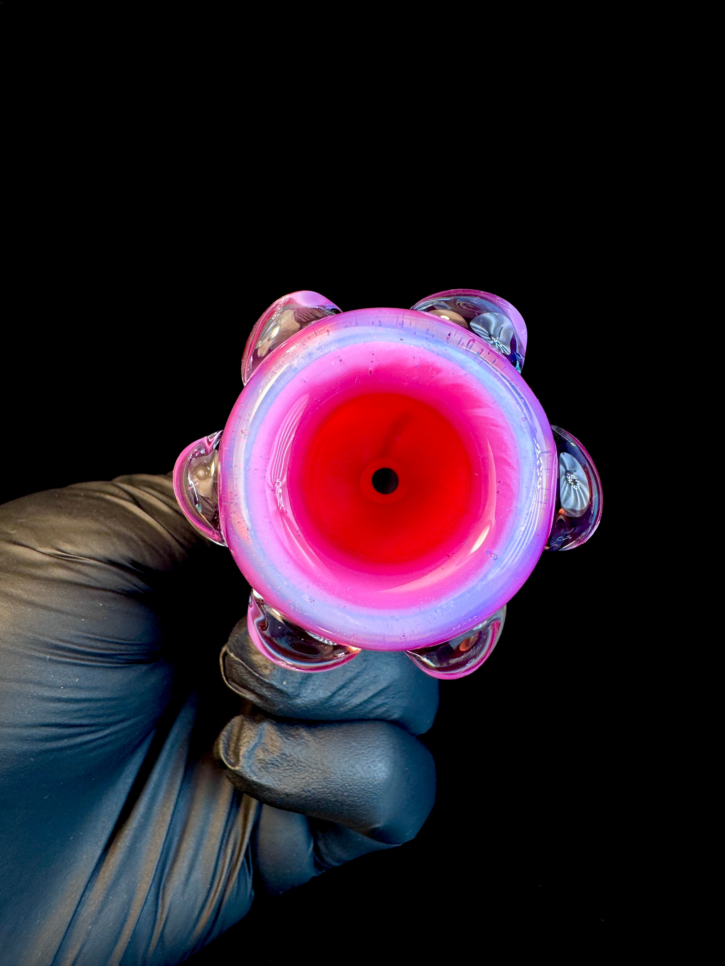 14mm Flamingo x Aqua fire dot bowl