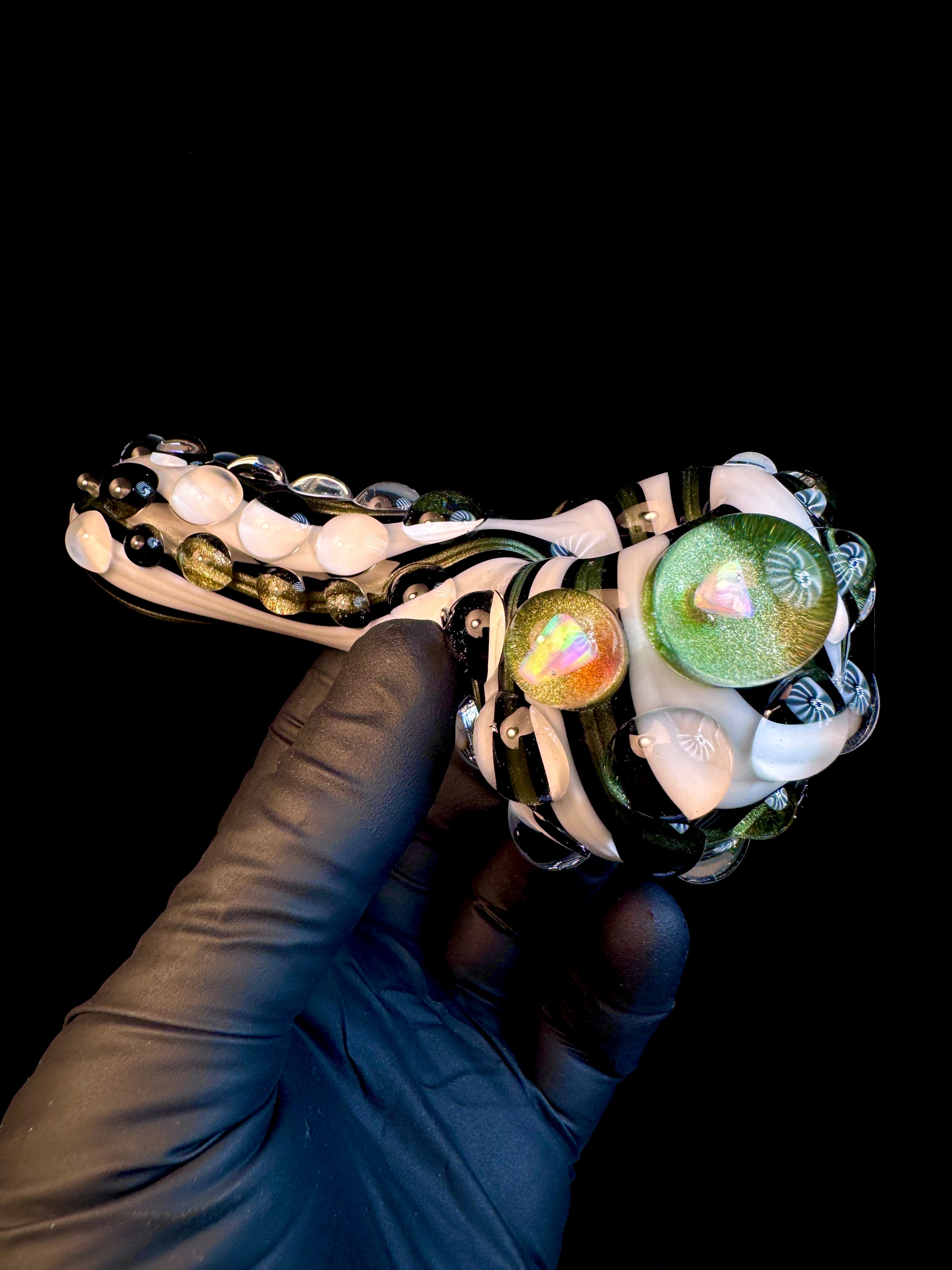 Twisted opal spoon