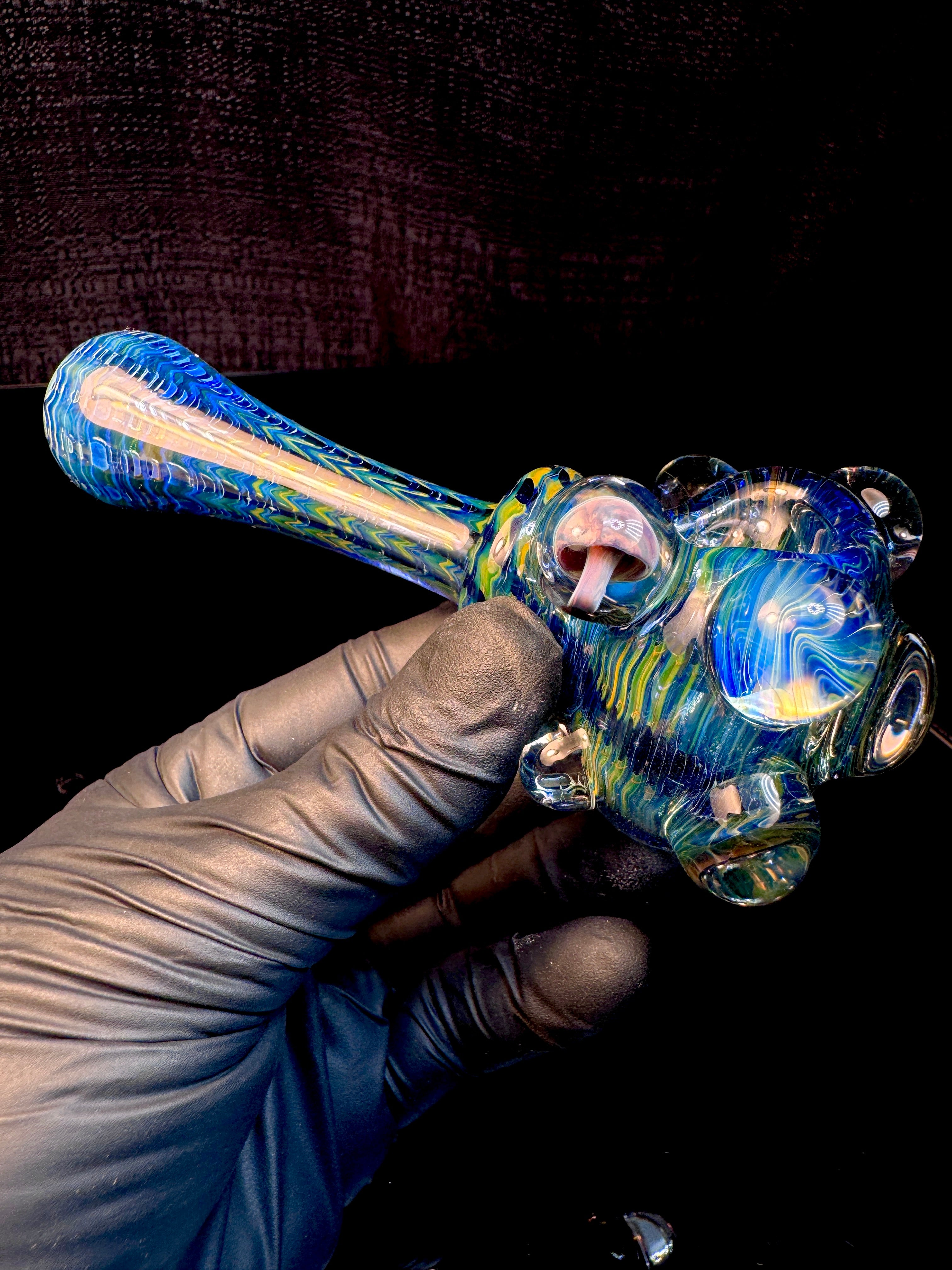 Blue dark web mushroom spoon