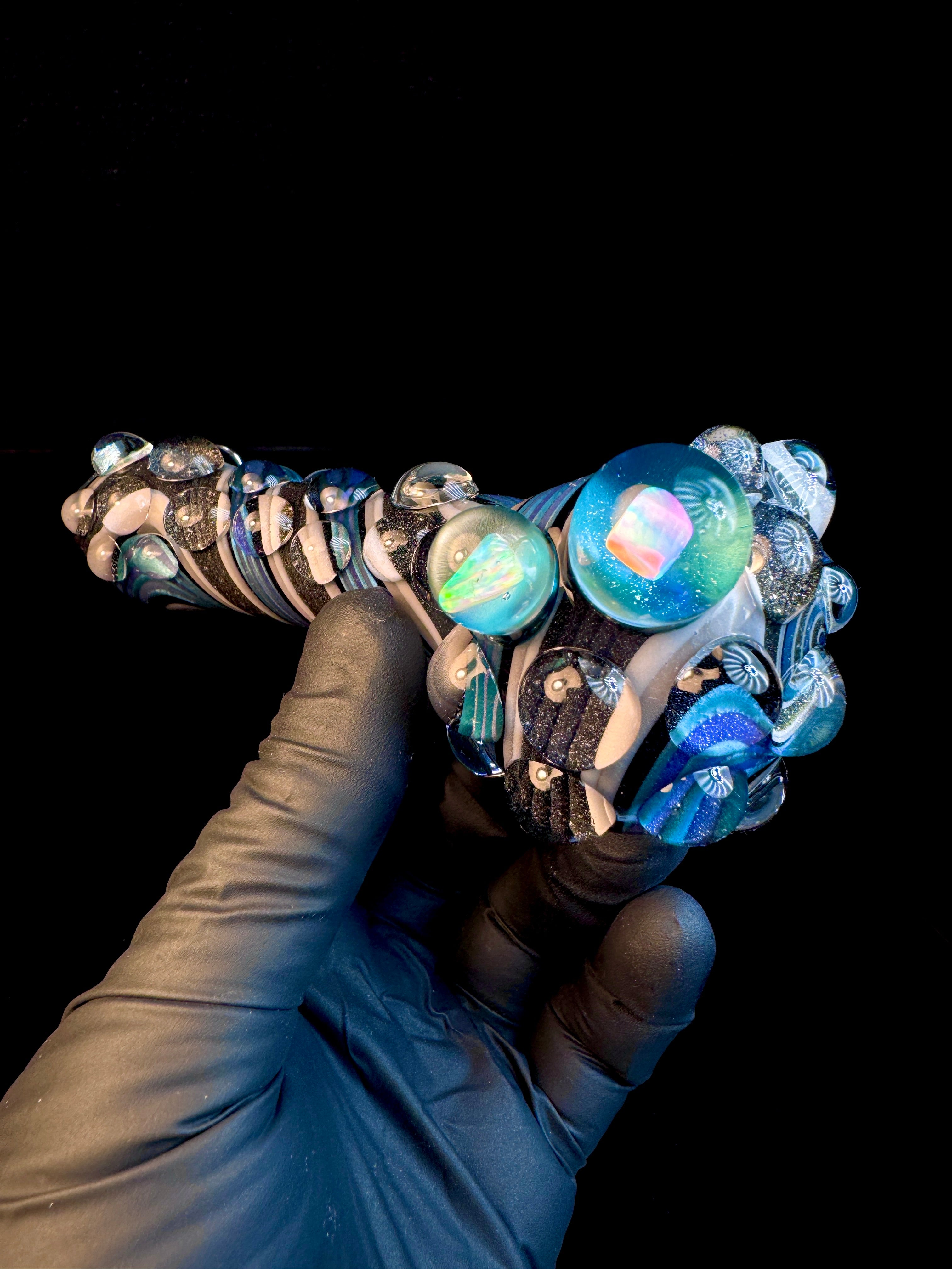 Twisted opal spoon