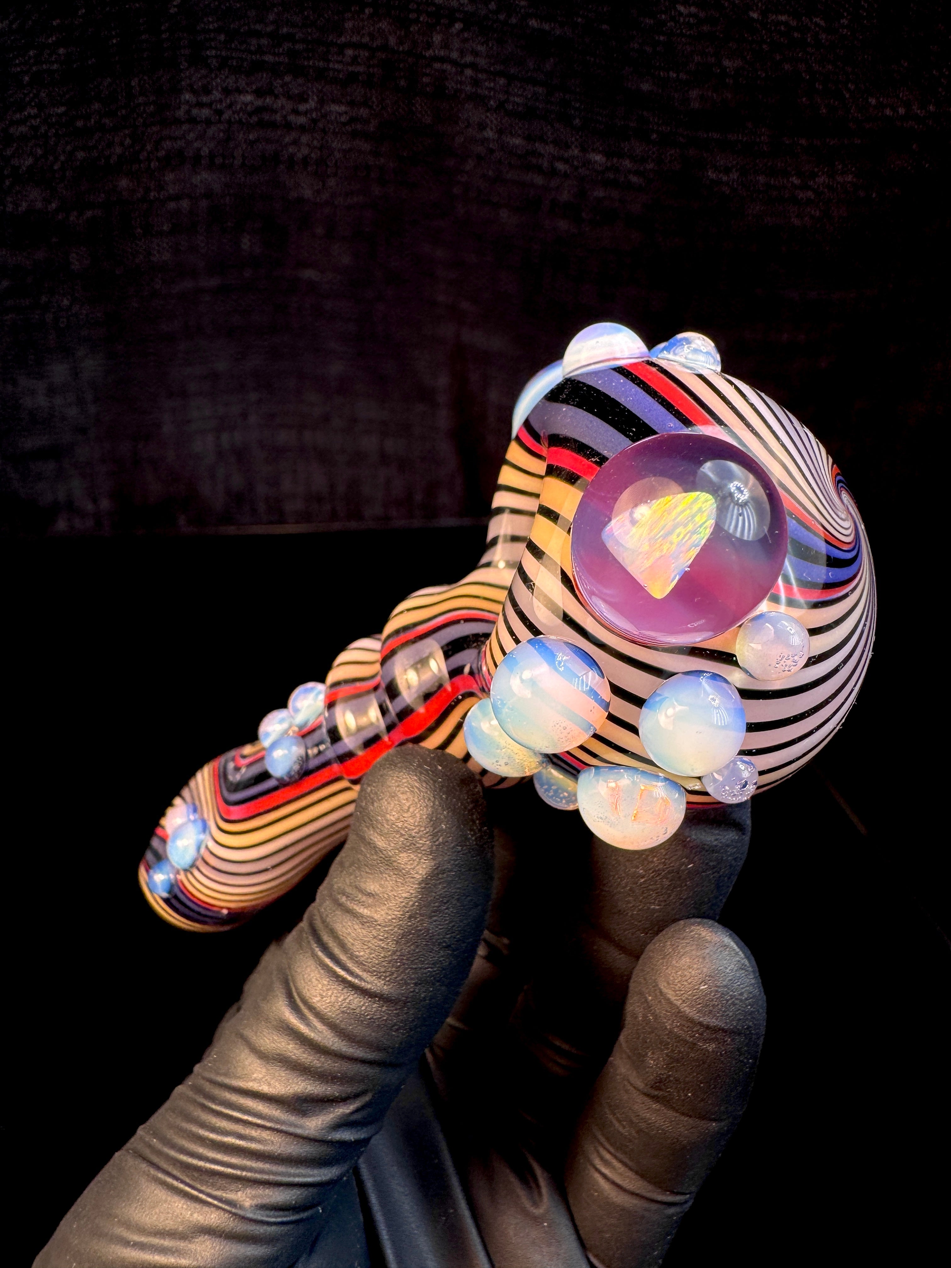 Twisted opal spoon