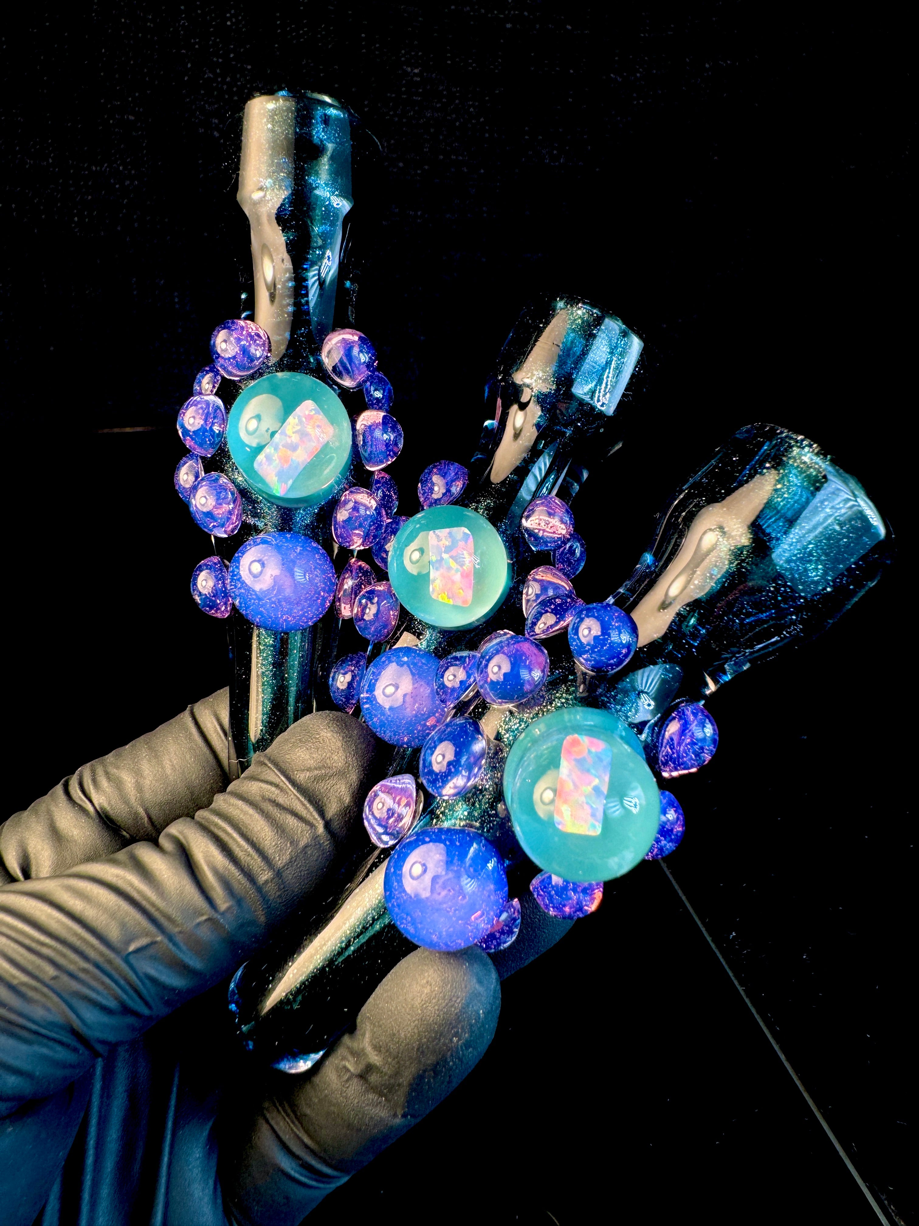 Blue stardust x Pink slyme opal chillum