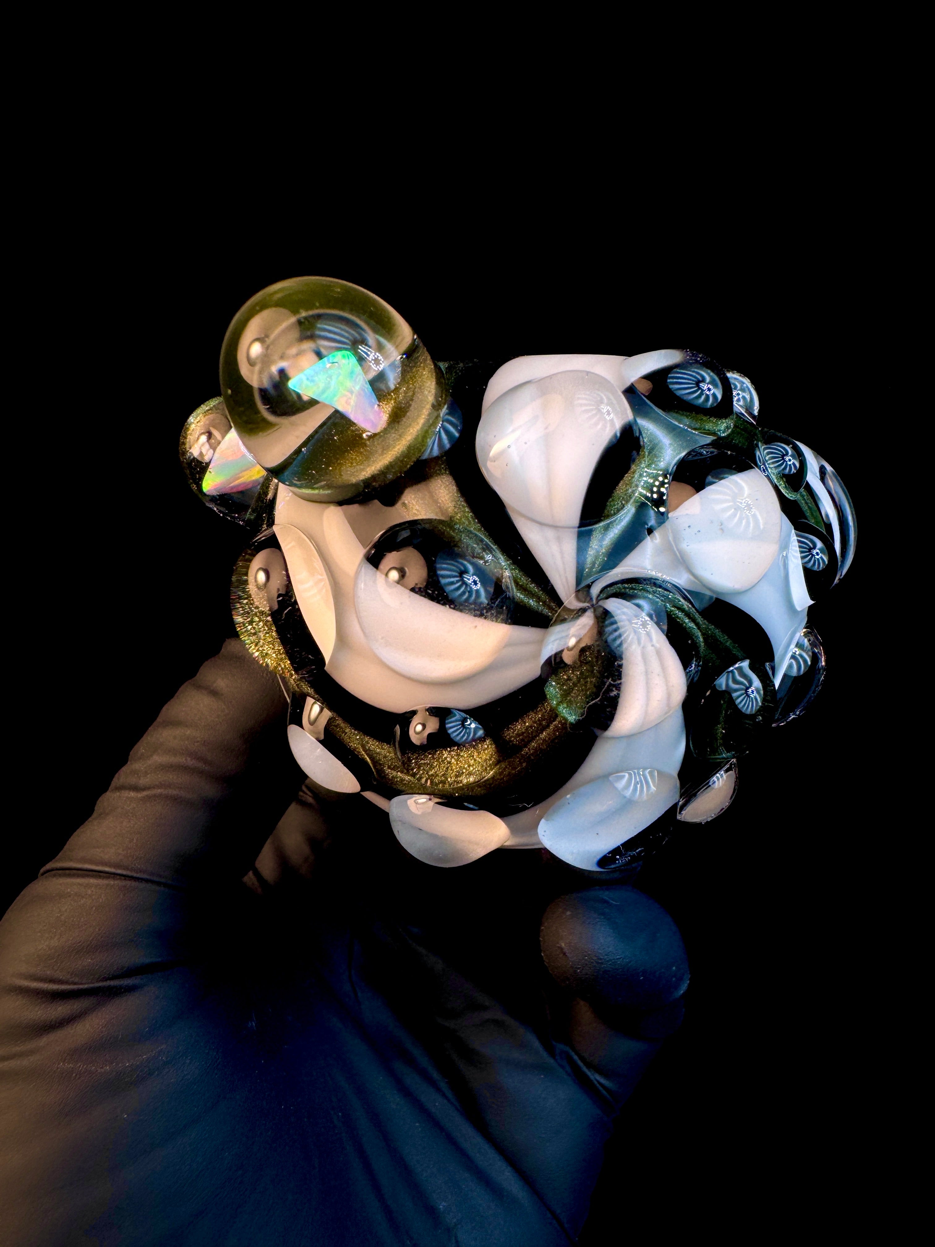 Twisted opal spoon