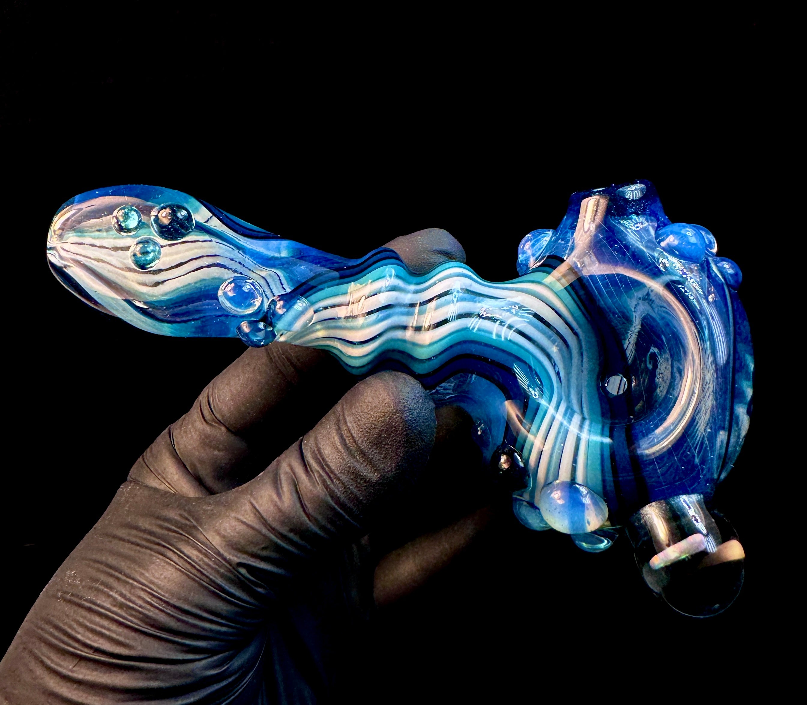 Ice fade wigwag opal pipe