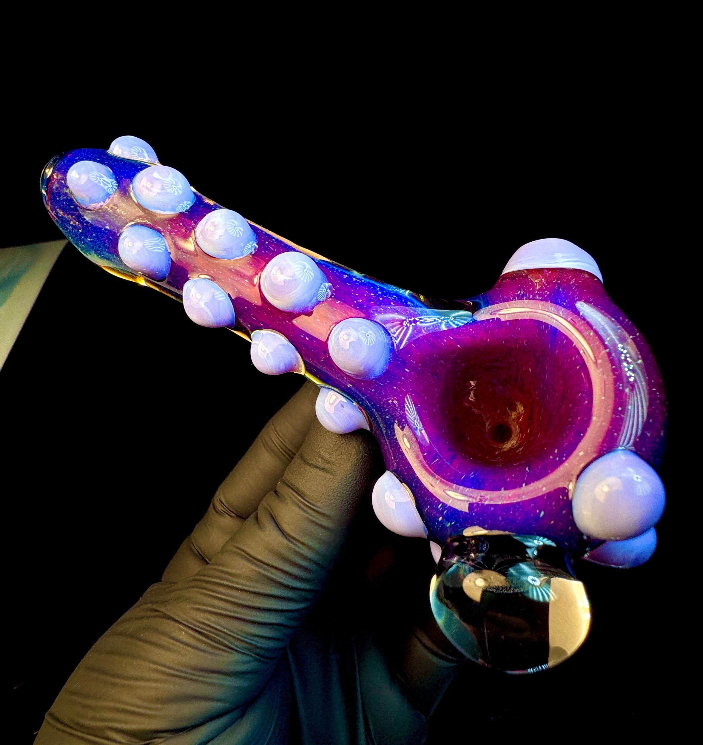 Midnight magenta dichroic weed pipe