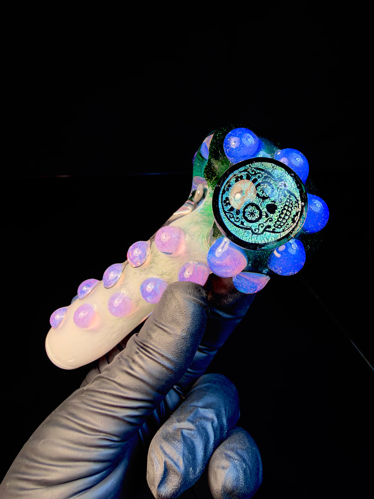 Dichroic Sugar skull spoon