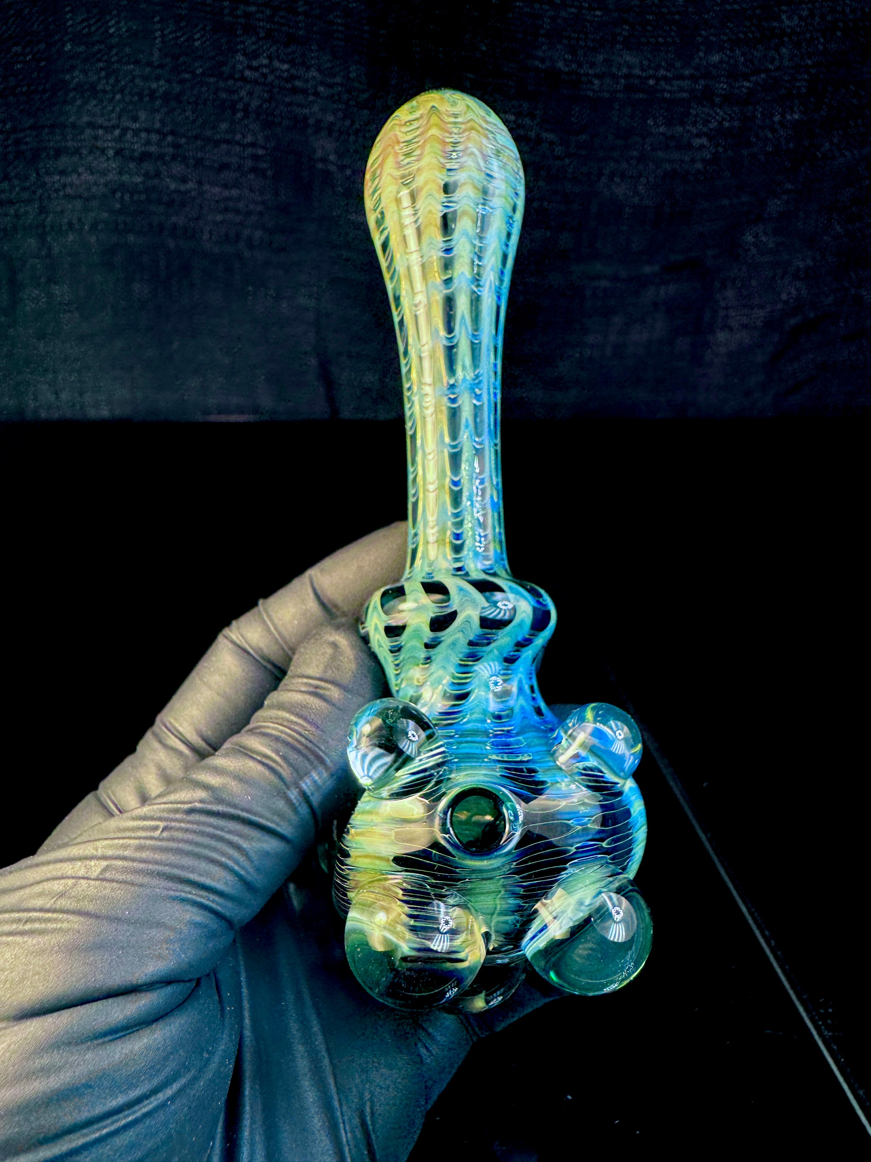 Jet black dark web mushroom spoon