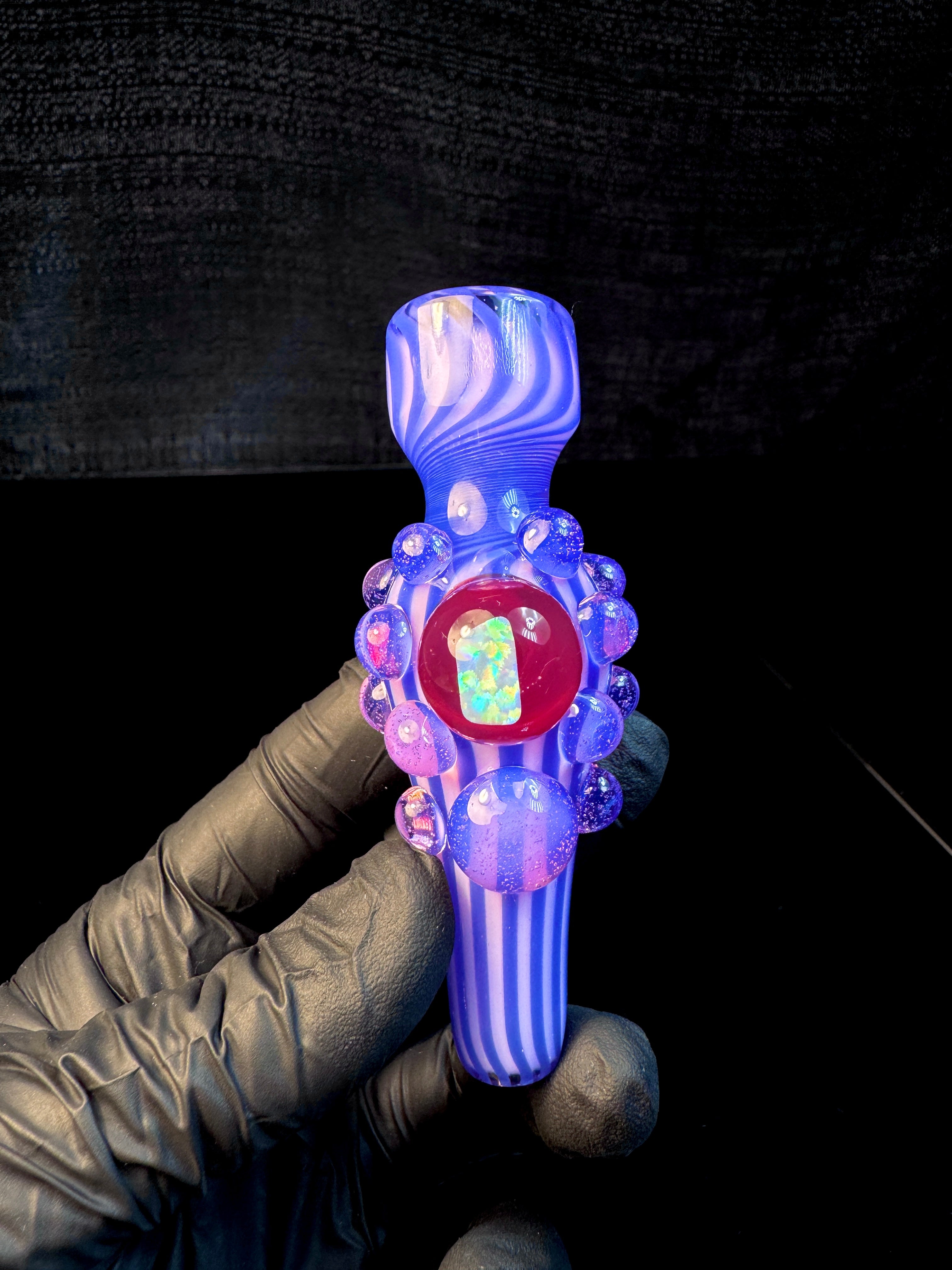 Pink slyme pinstripes opal chillum