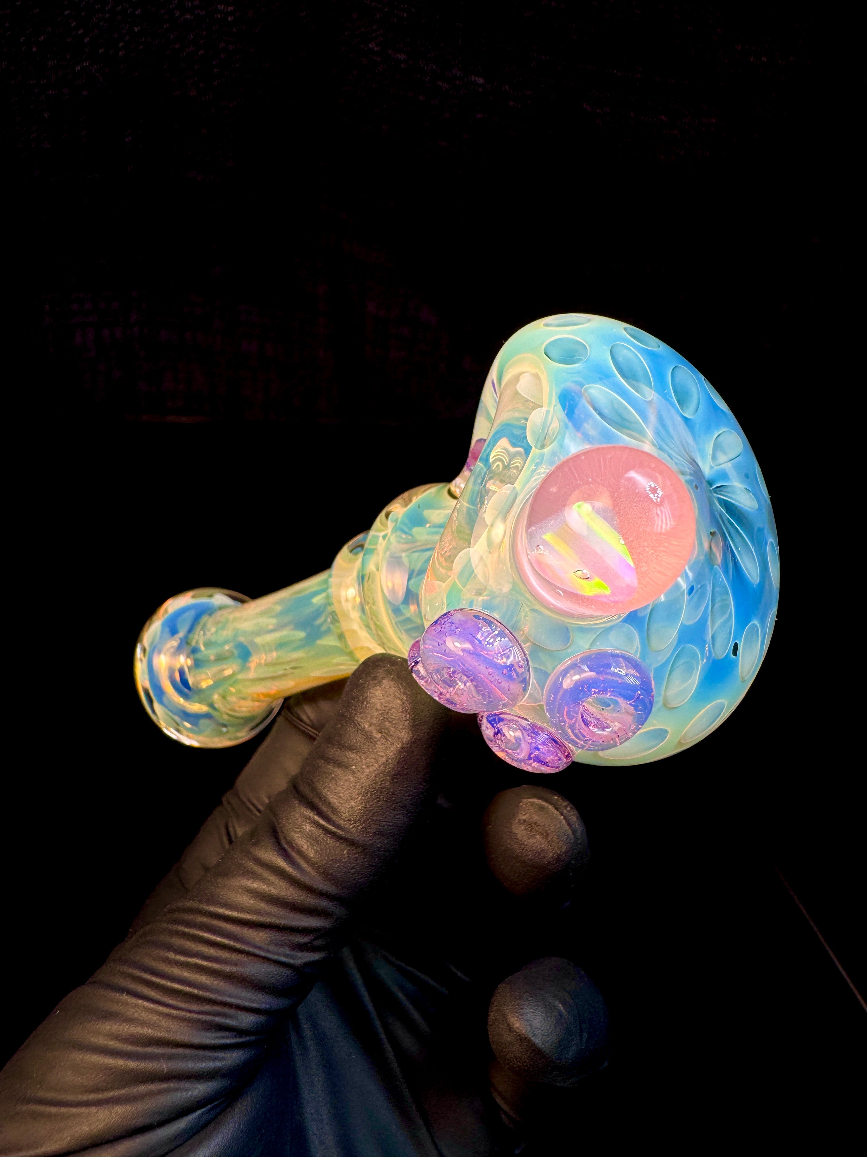 Silver Fume opal spoon x pink slyme