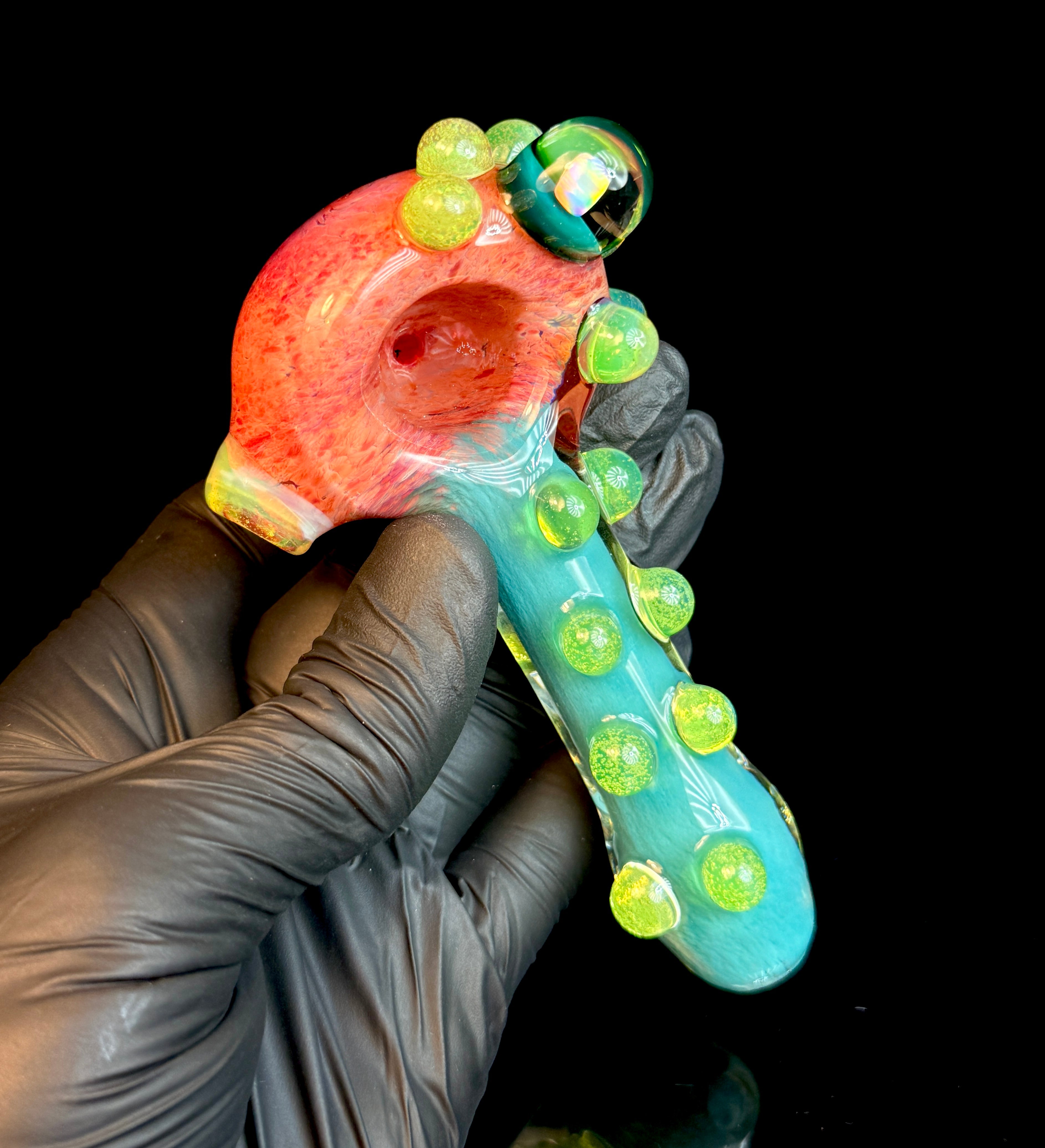 Persimmon strike/aqua opal pipe