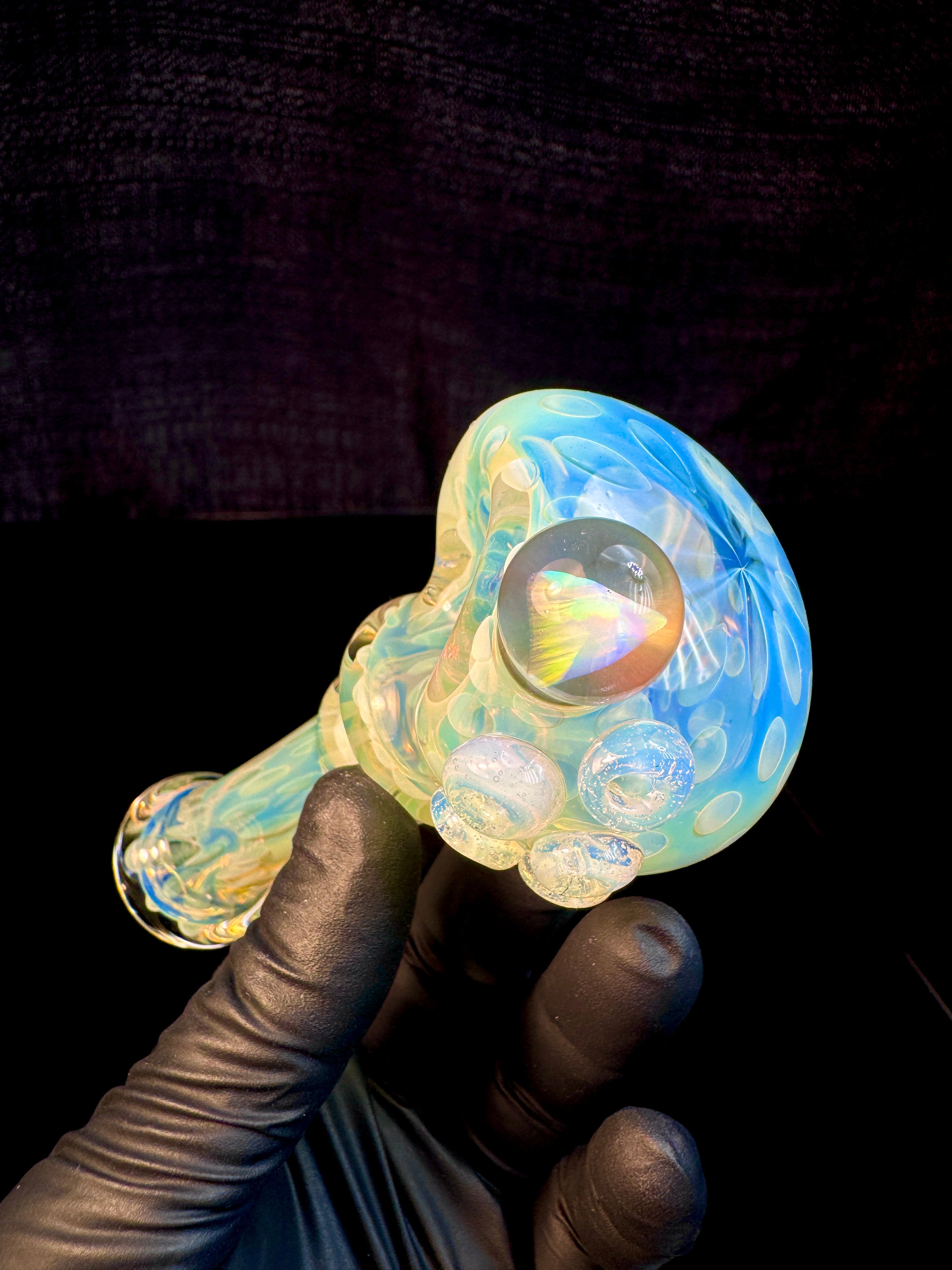 Silver Fume opal spoon x secret white