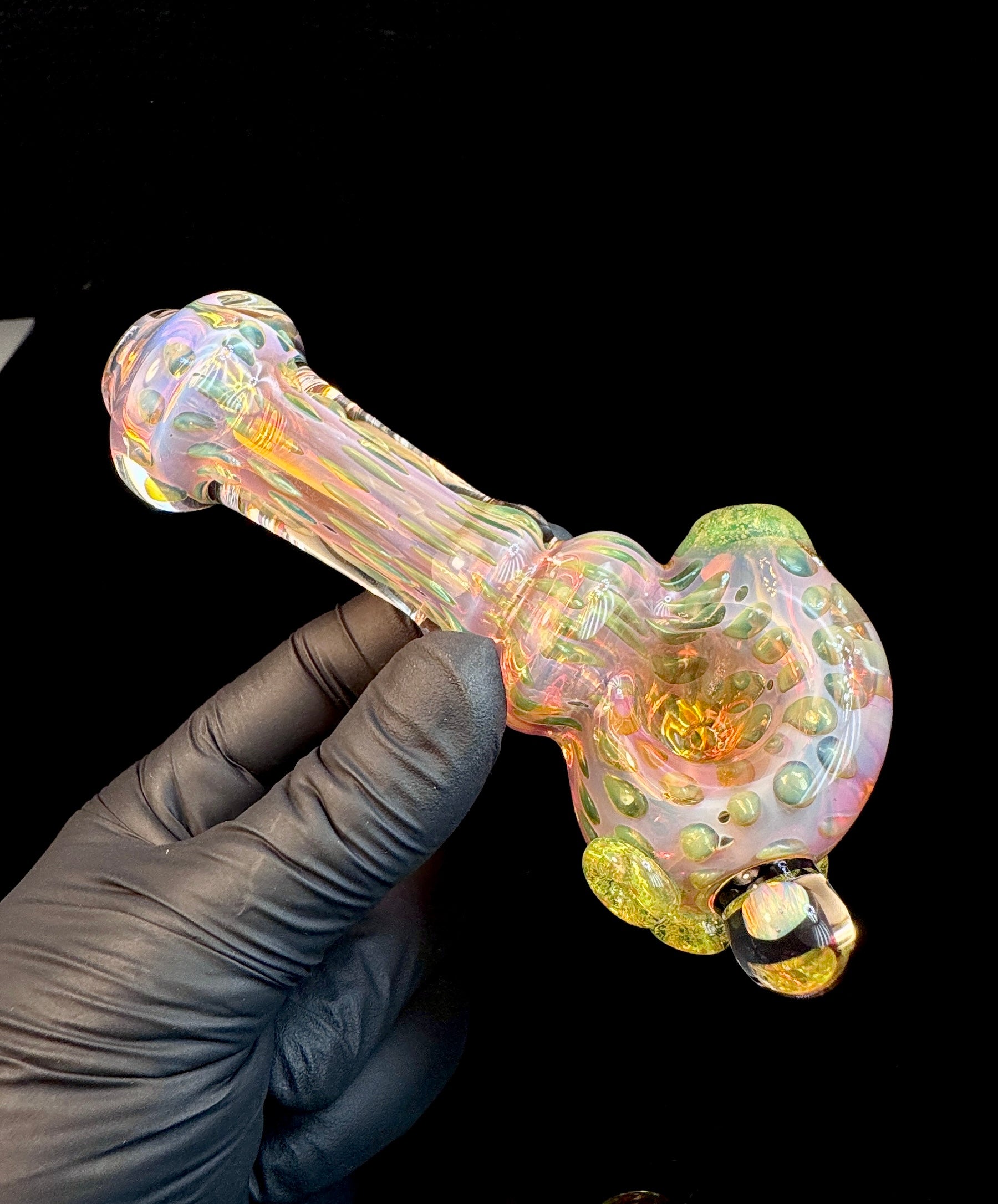 Gold fume x slyme opal pipe