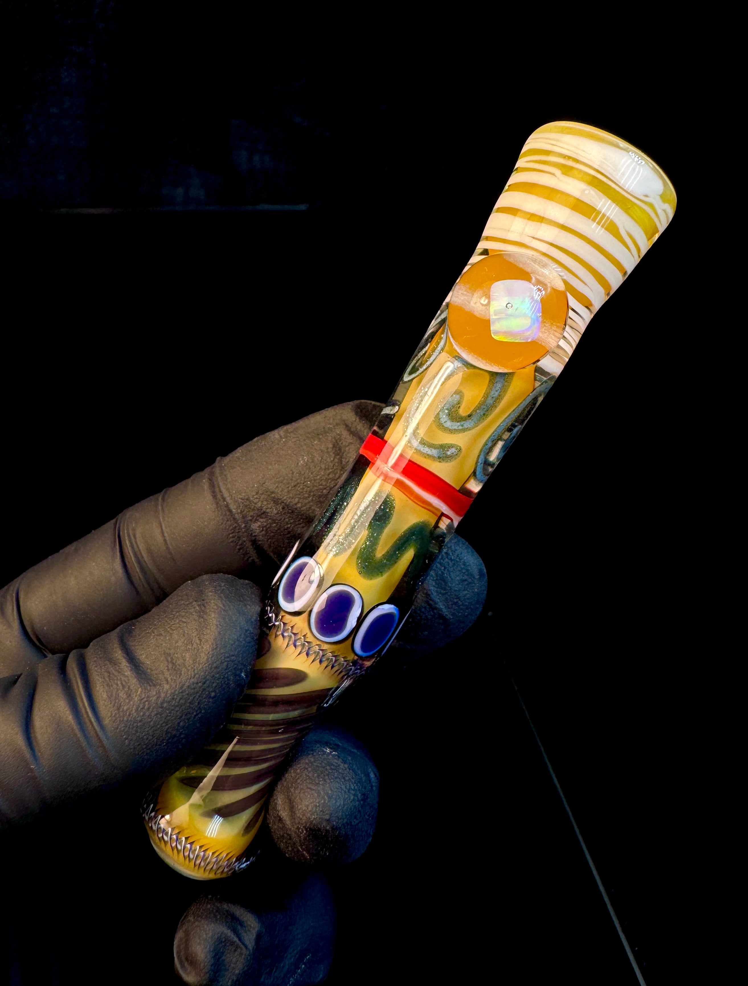 Gold fumed inside out opal bat