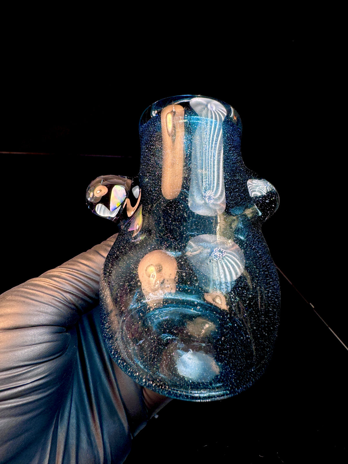 Blue stardust opal hammer