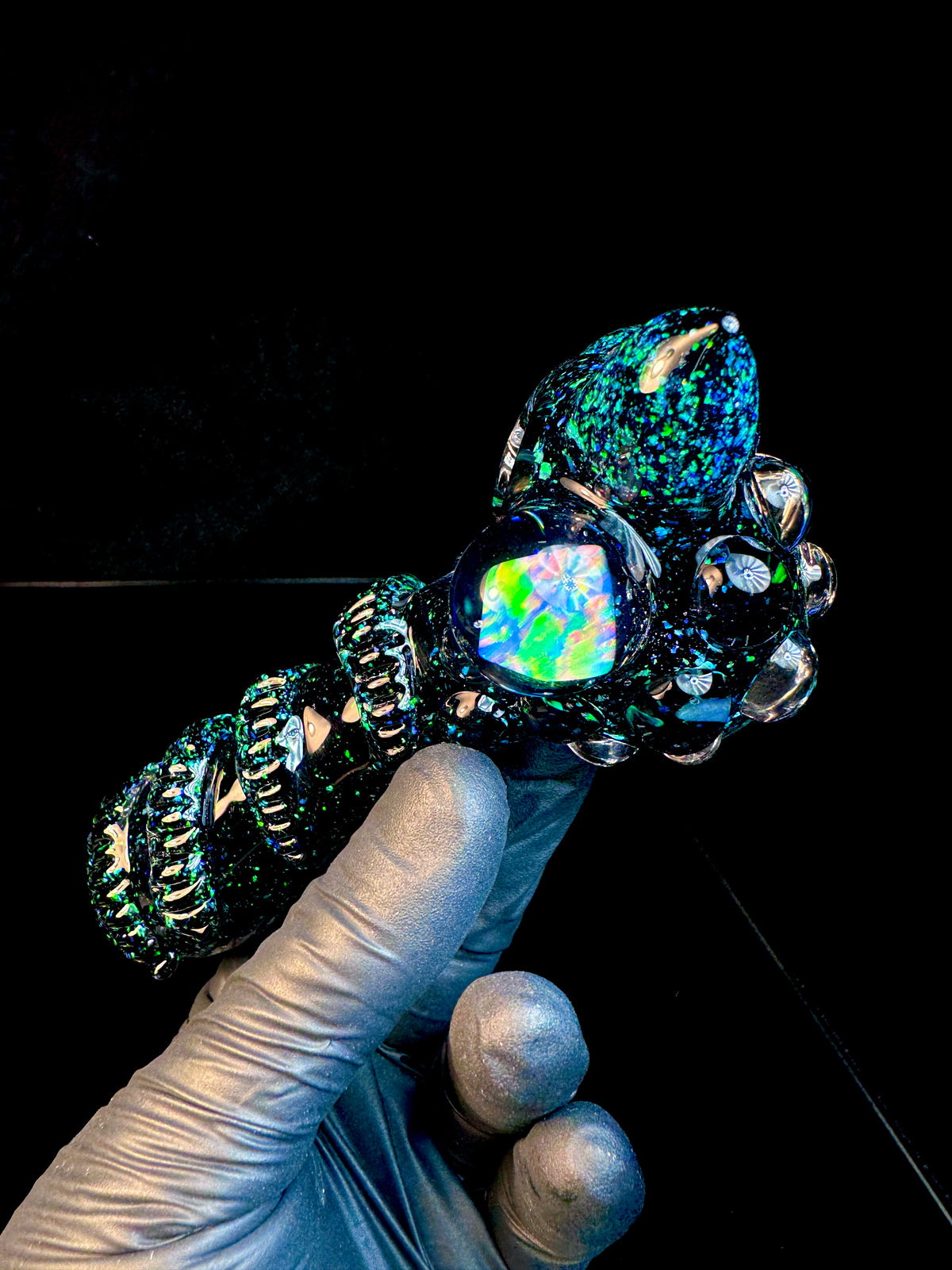Cat ears dichroic cropal opal pipe