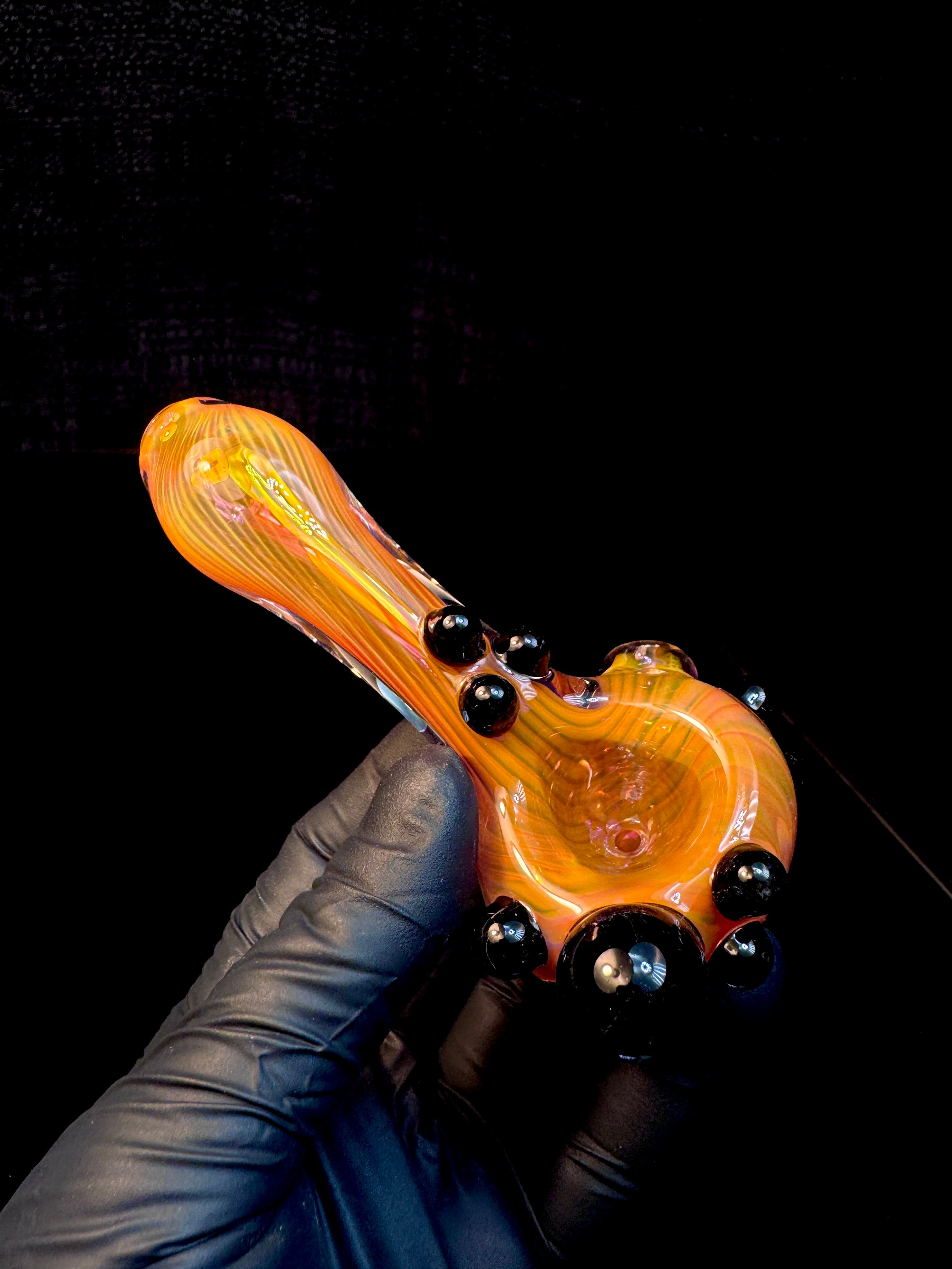 Gold fume x jet black dot spoon