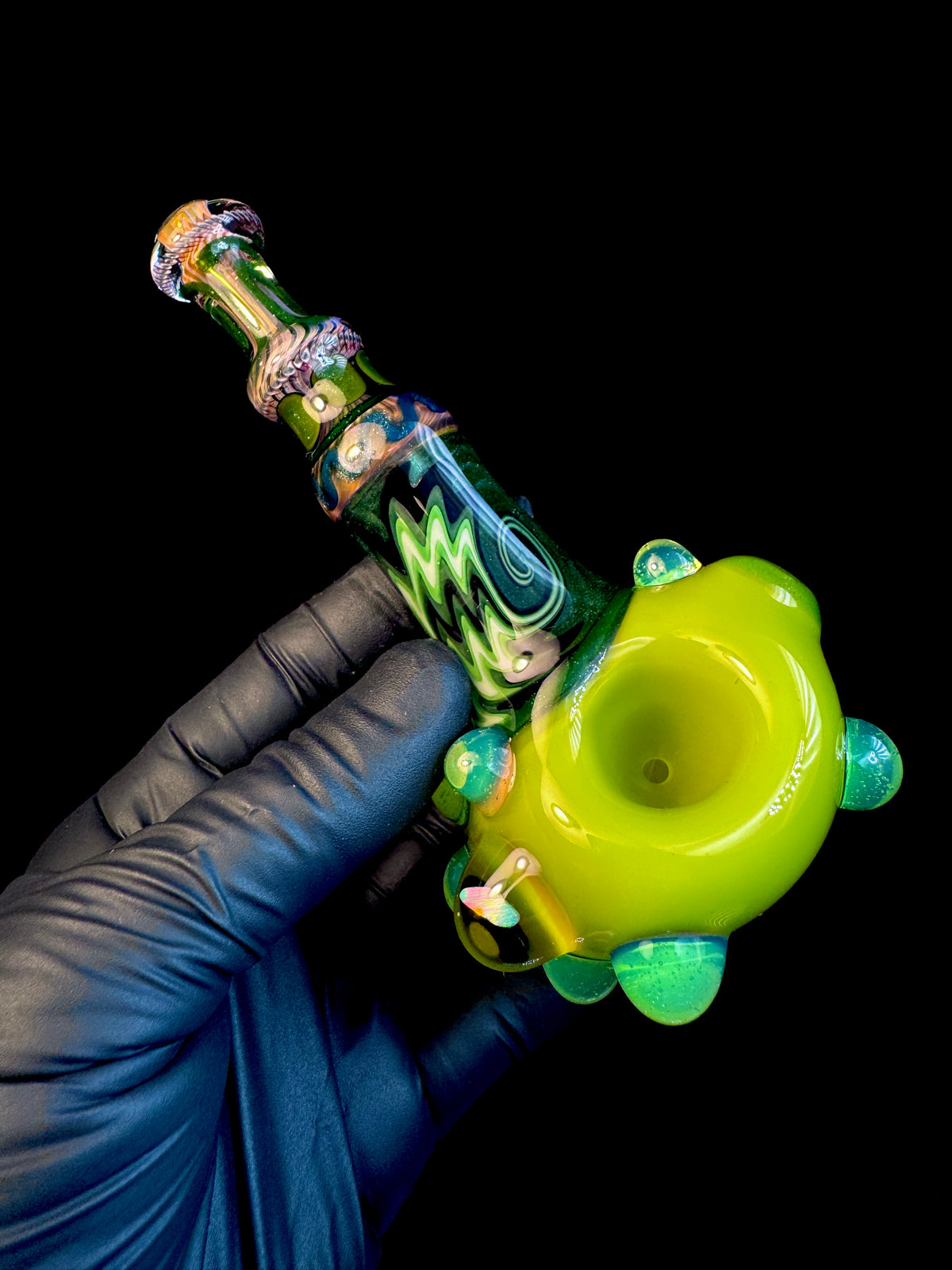 Chartreuse x Green stardust fade Wigwag Pipe