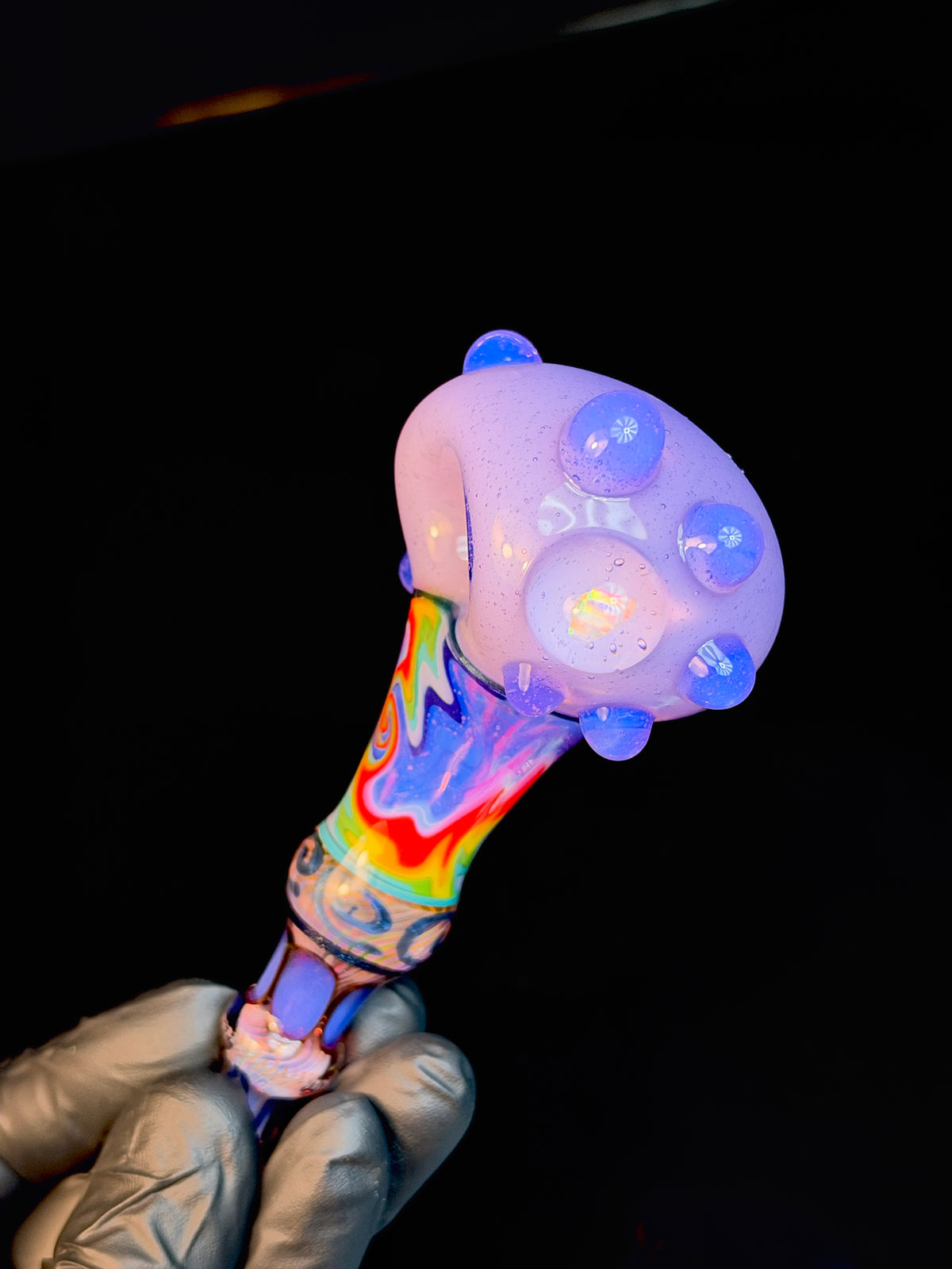 Purple lolly over star white wigwag spoon