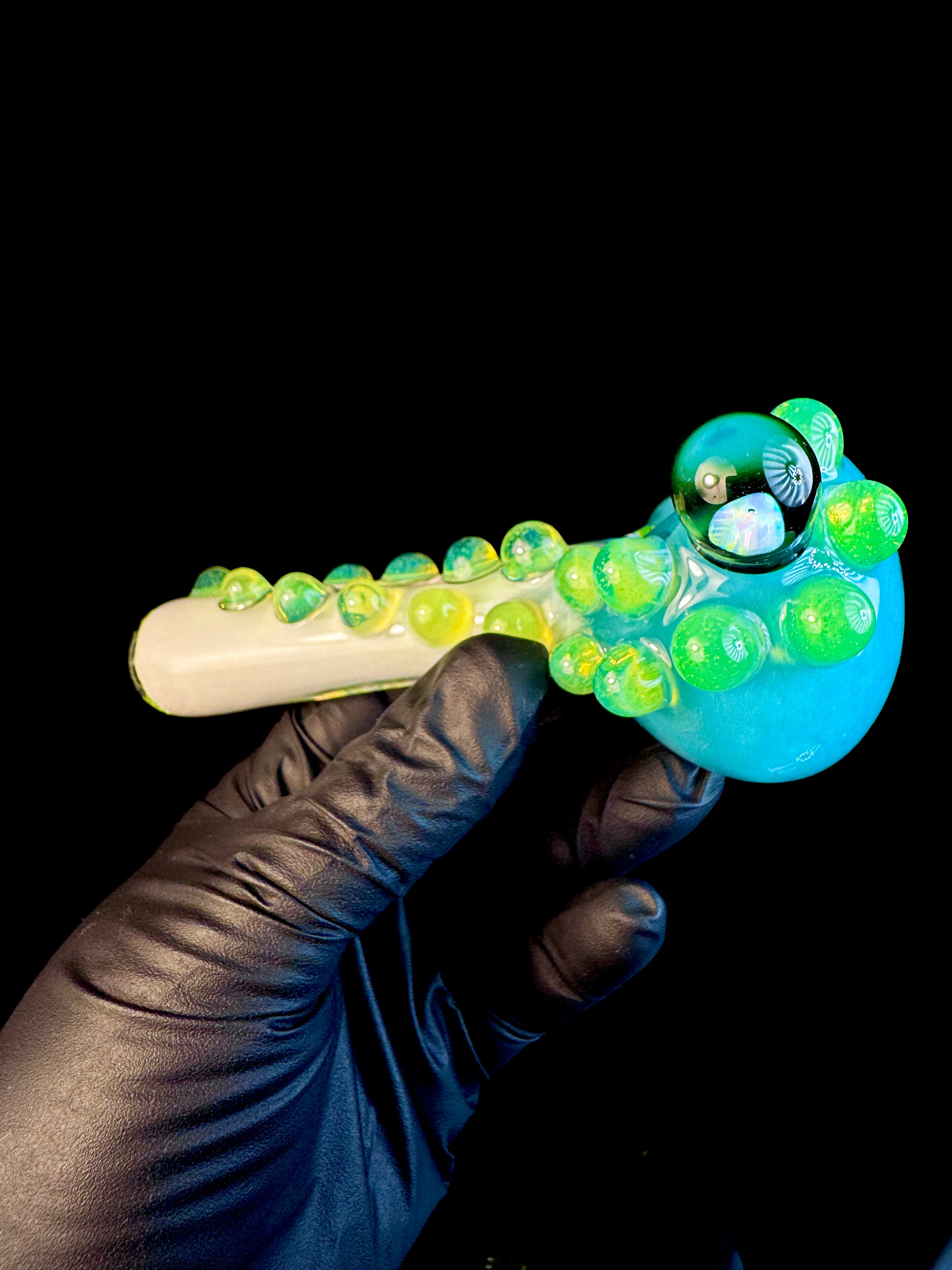Aqua x star white Opal pipe
