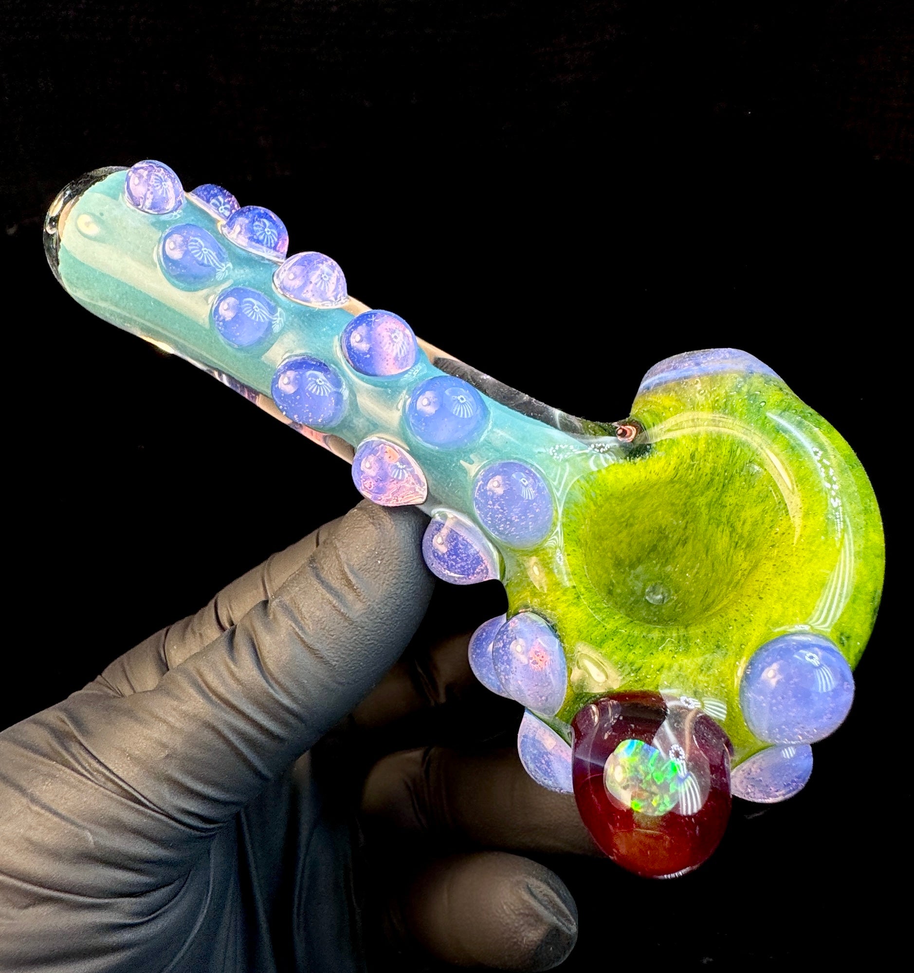 Dandelion x opaque Aqua opal pipe