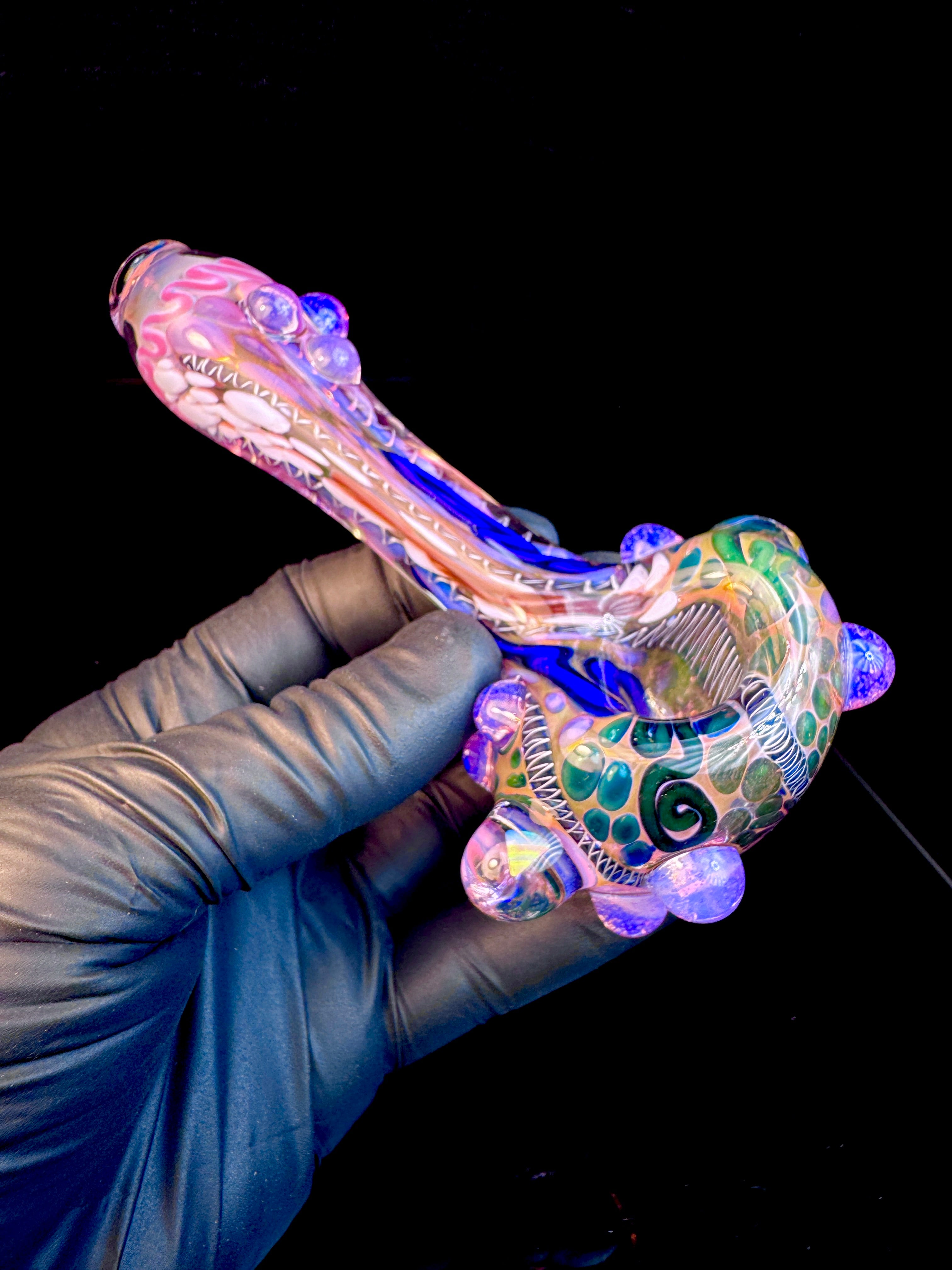 Gold fume x pink slyme Premo Fume Cane Spoon
