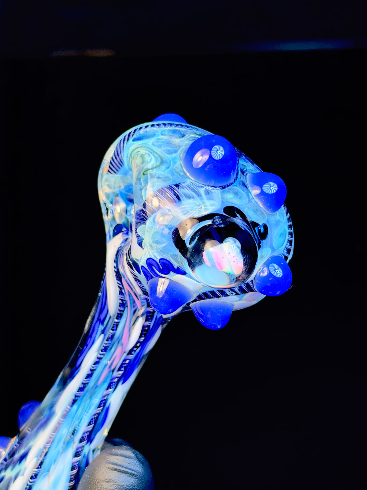 Silver Fume Blue cheese Cane Premo Spoon