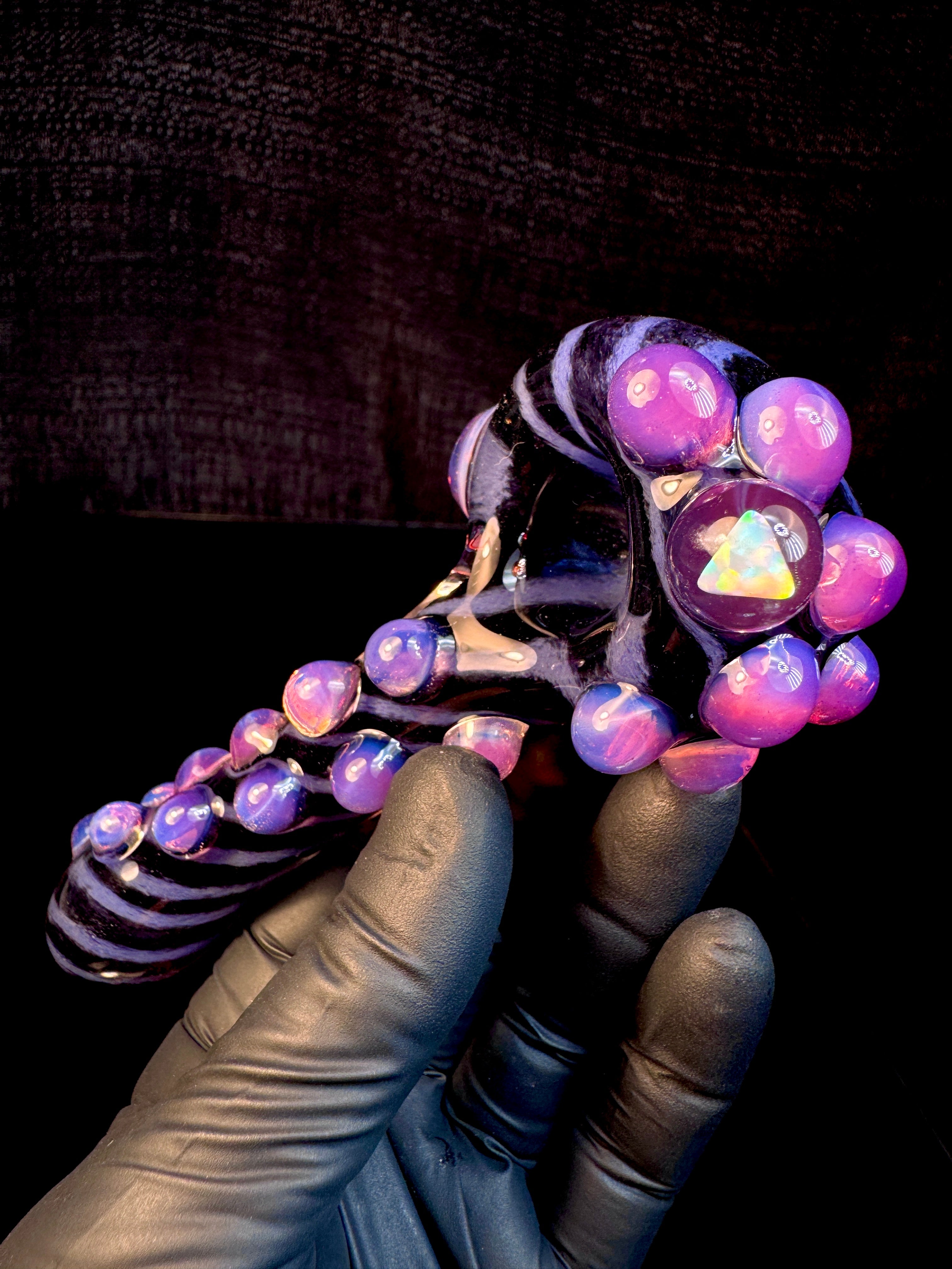 Cherry x jet black x dense slyme striped opal pipe (Copy)