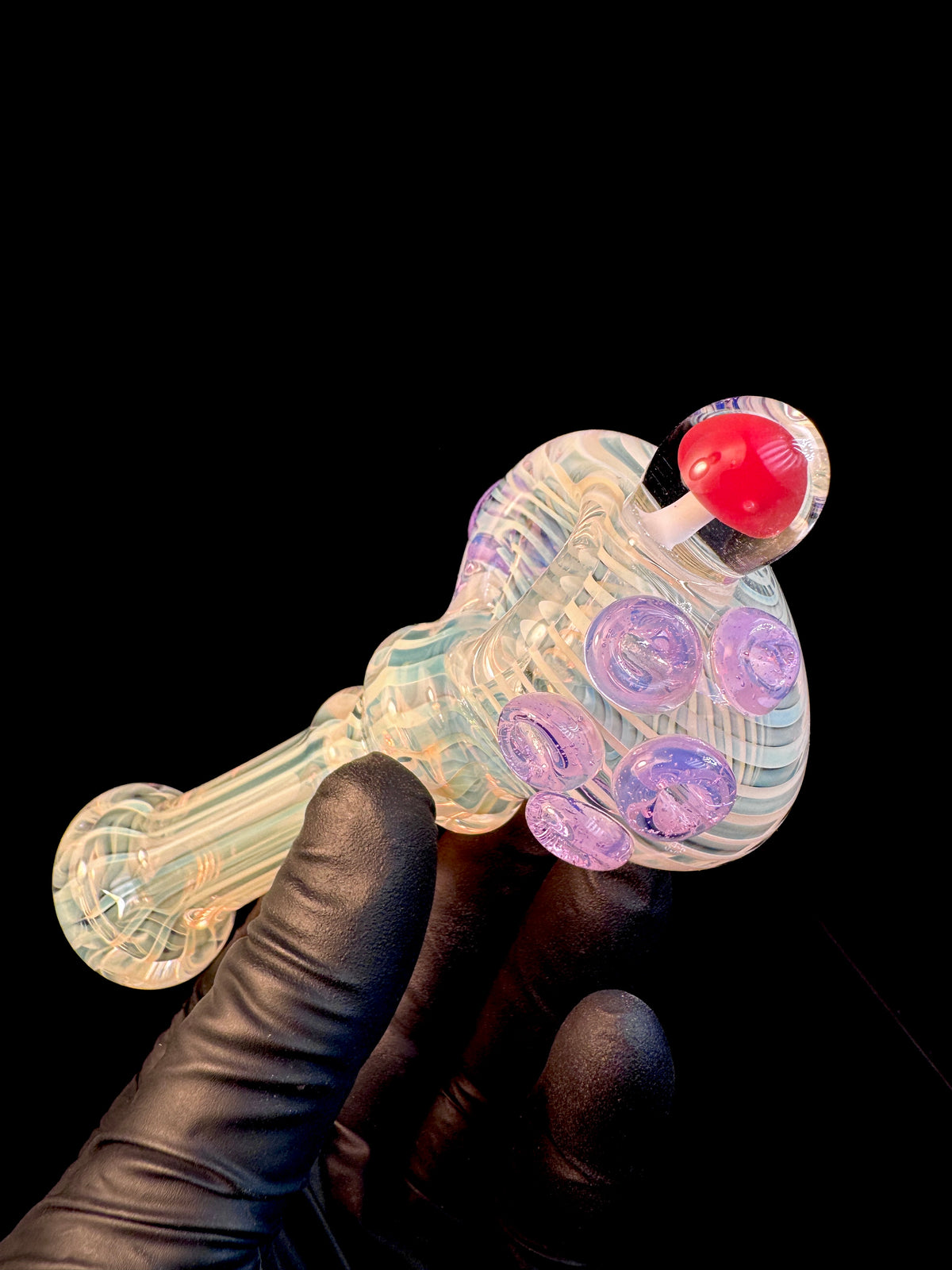 Fumed linework mushroom spoon