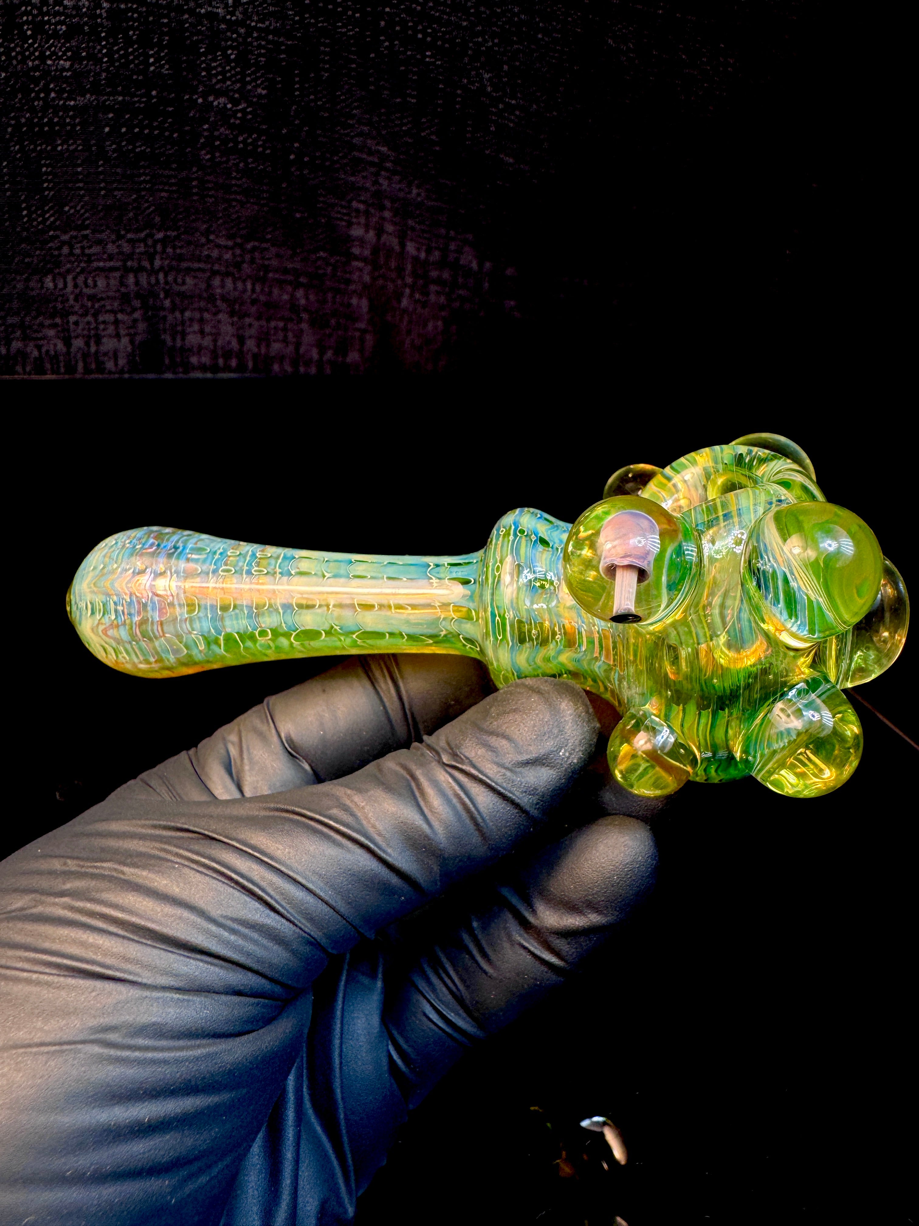 Electric green dark web mushroom spoon