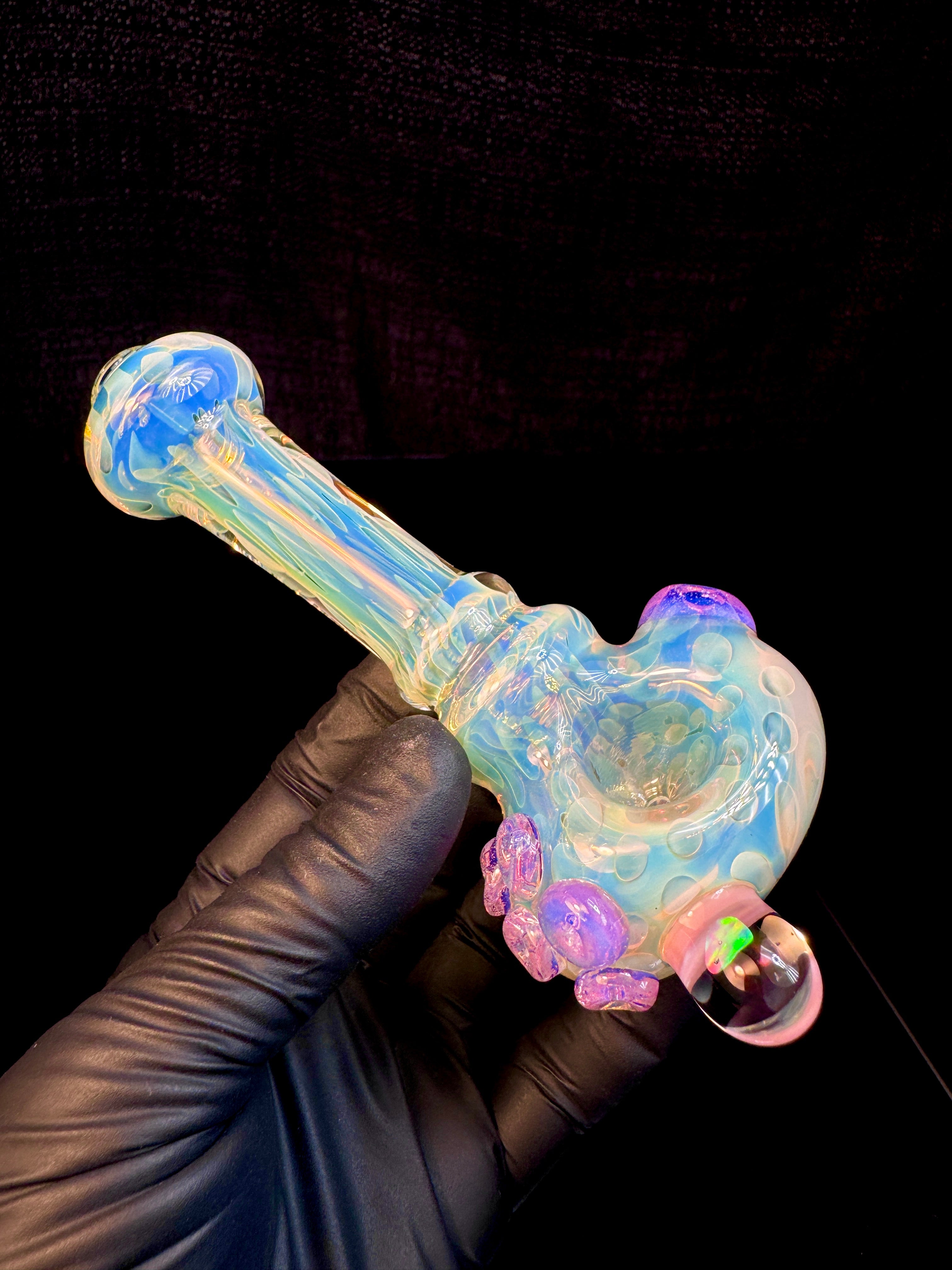 Silver Fume opal spoon x pink slyme