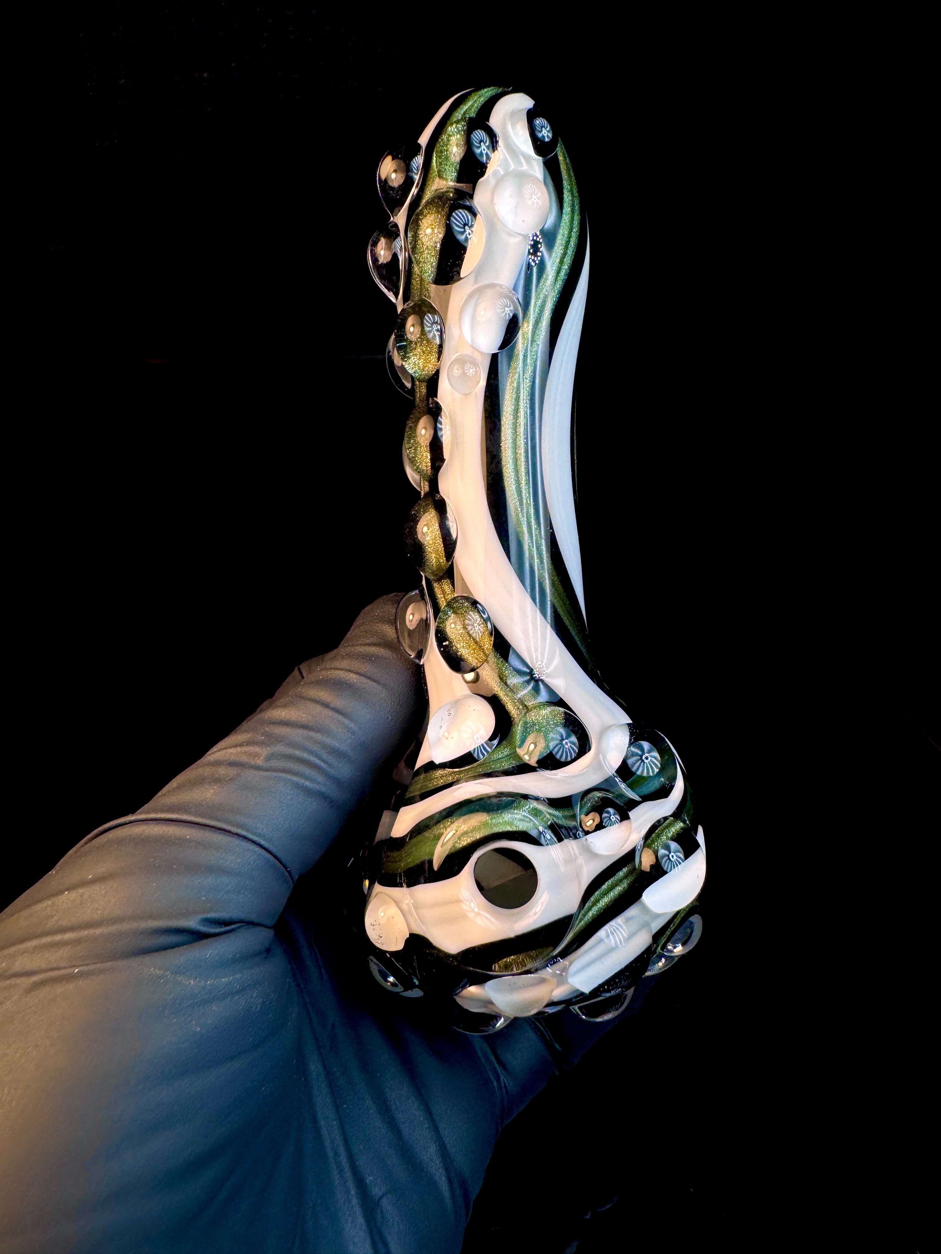 Twisted opal spoon