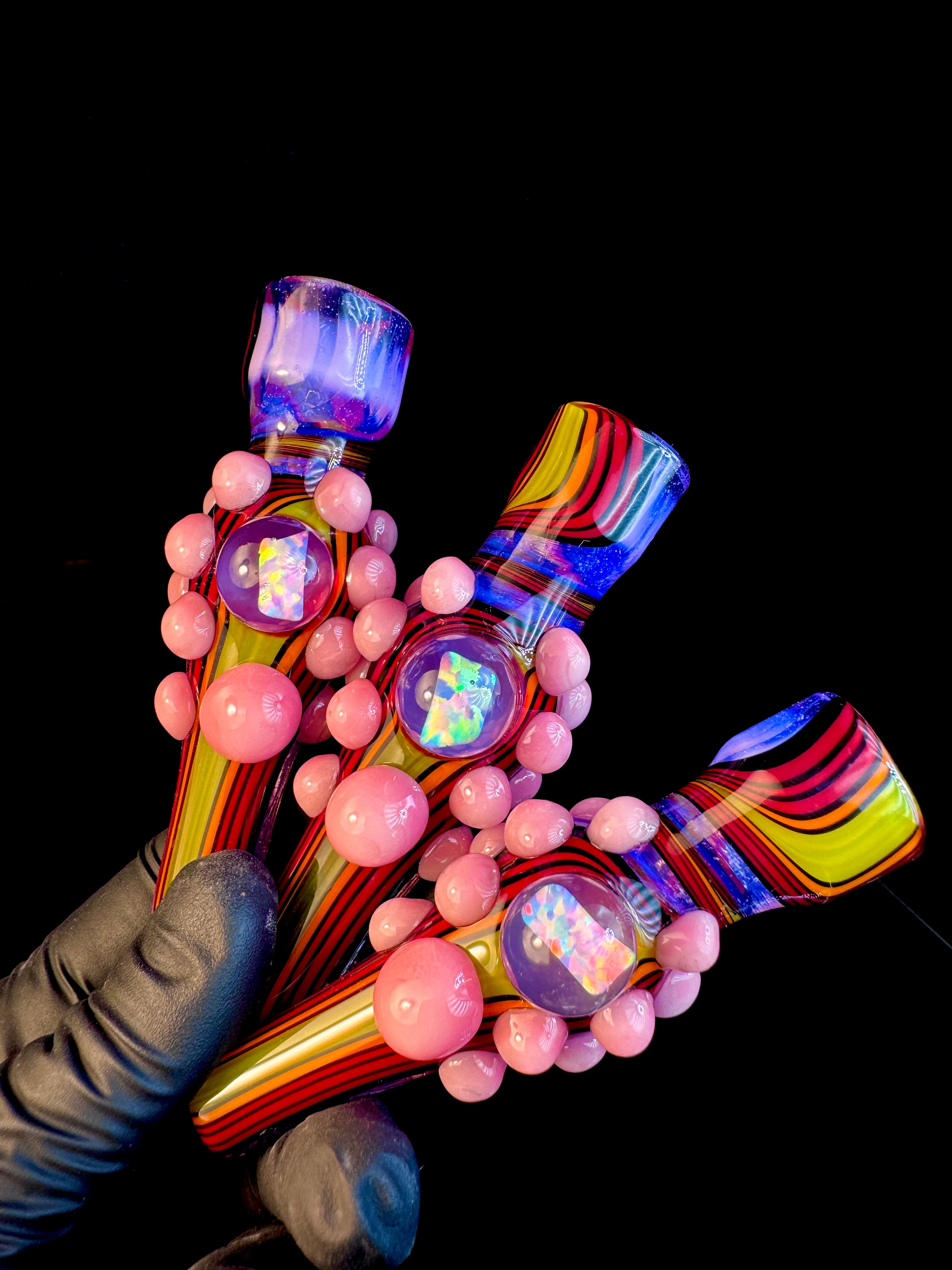 Pink slyme fire x milky pink opal chillum