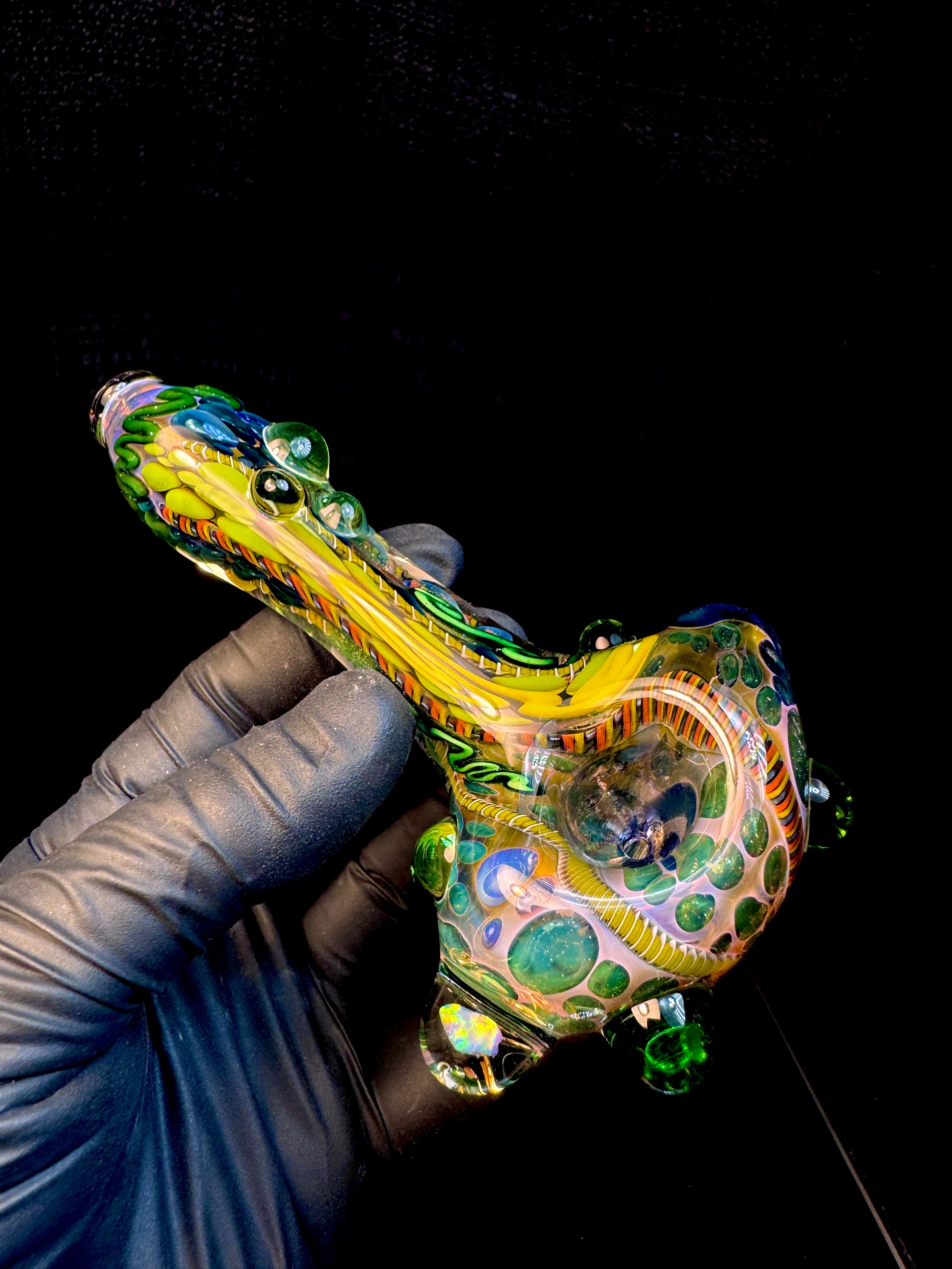 Gold fume x green stardust Premo Fume Cane Spoon