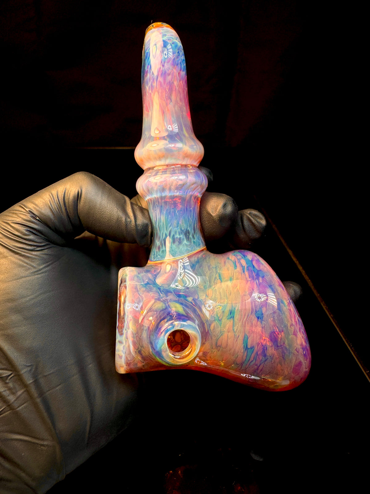 Amber purple opal hammer