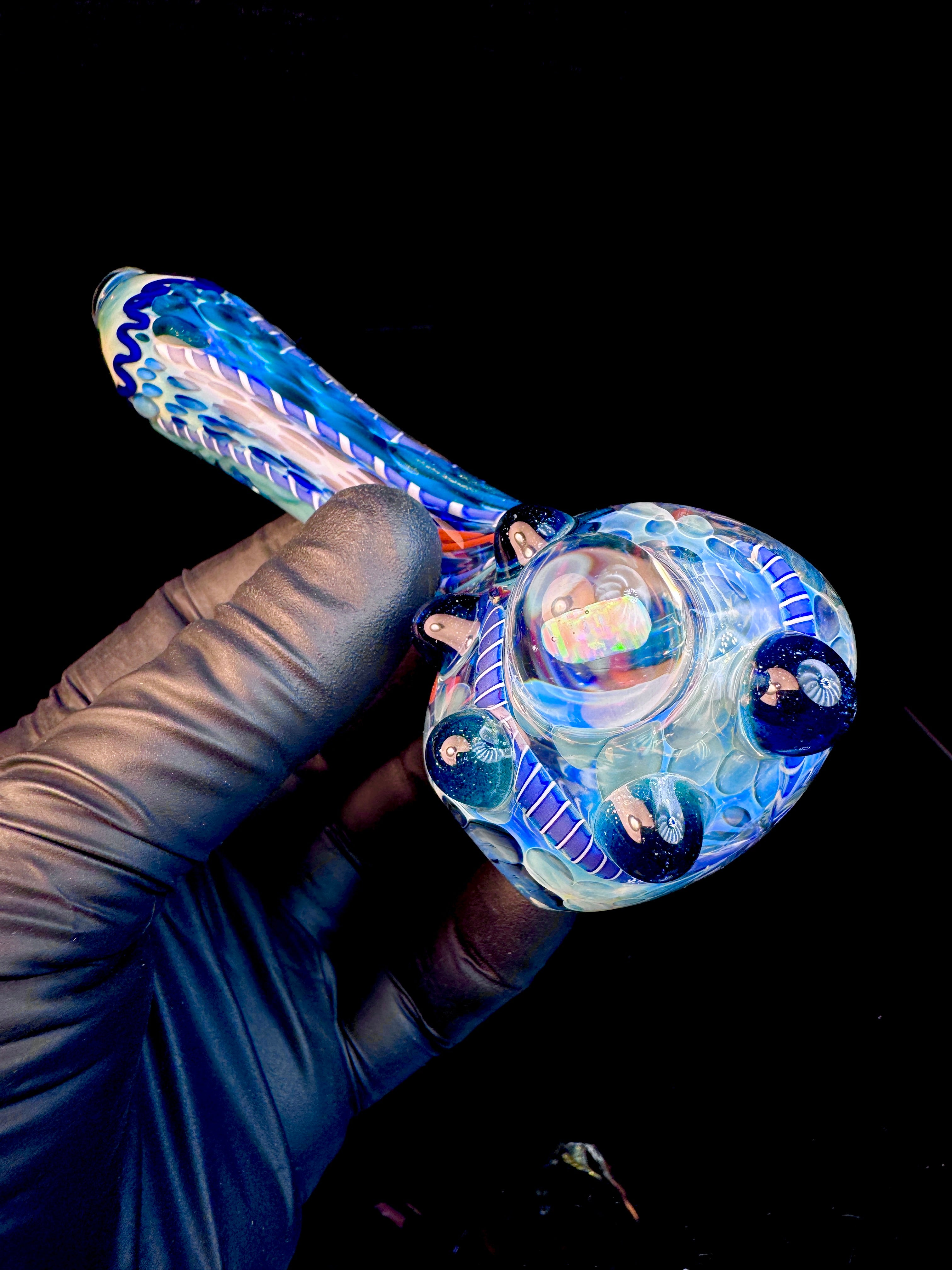 Silver fume x blue cheese Premo Fume Cane Spoon