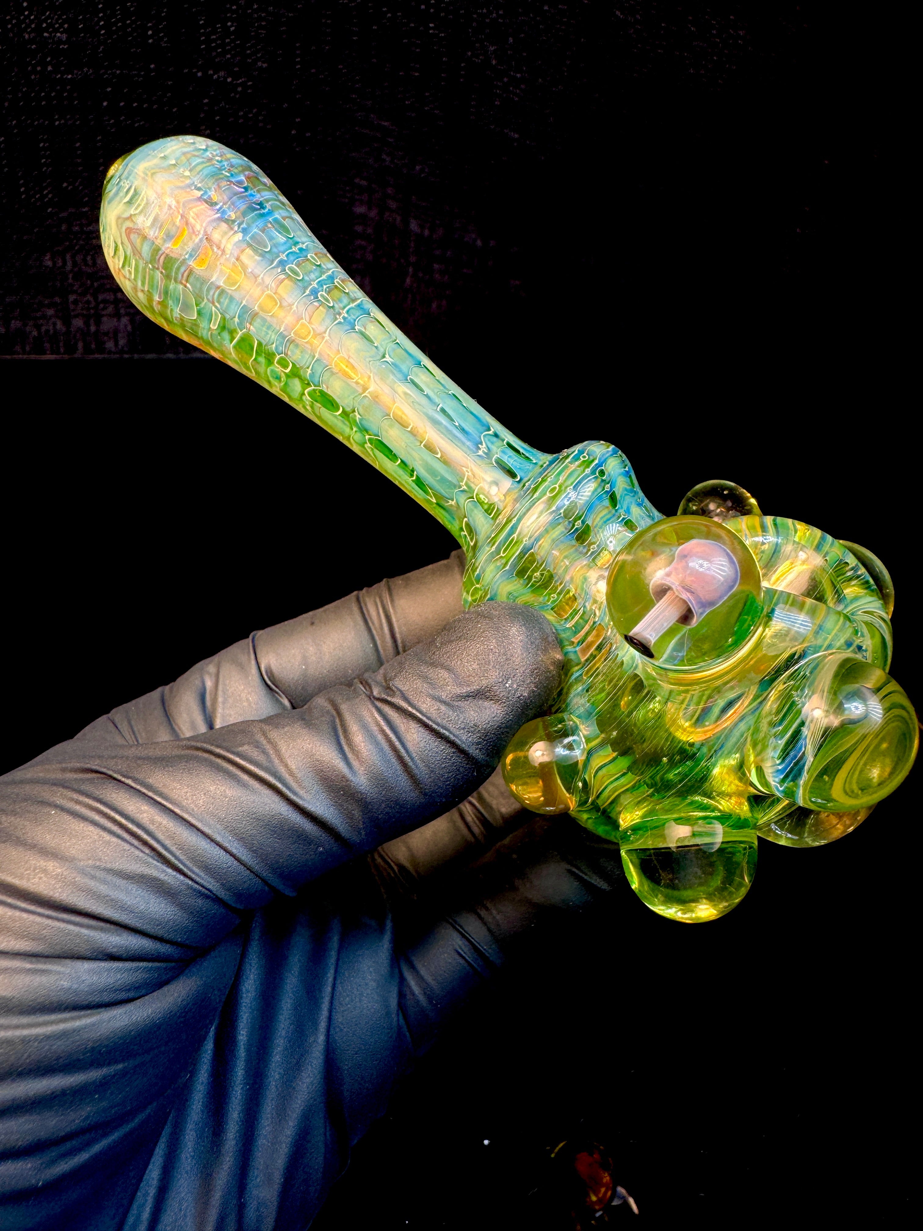 Electric green dark web mushroom spoon