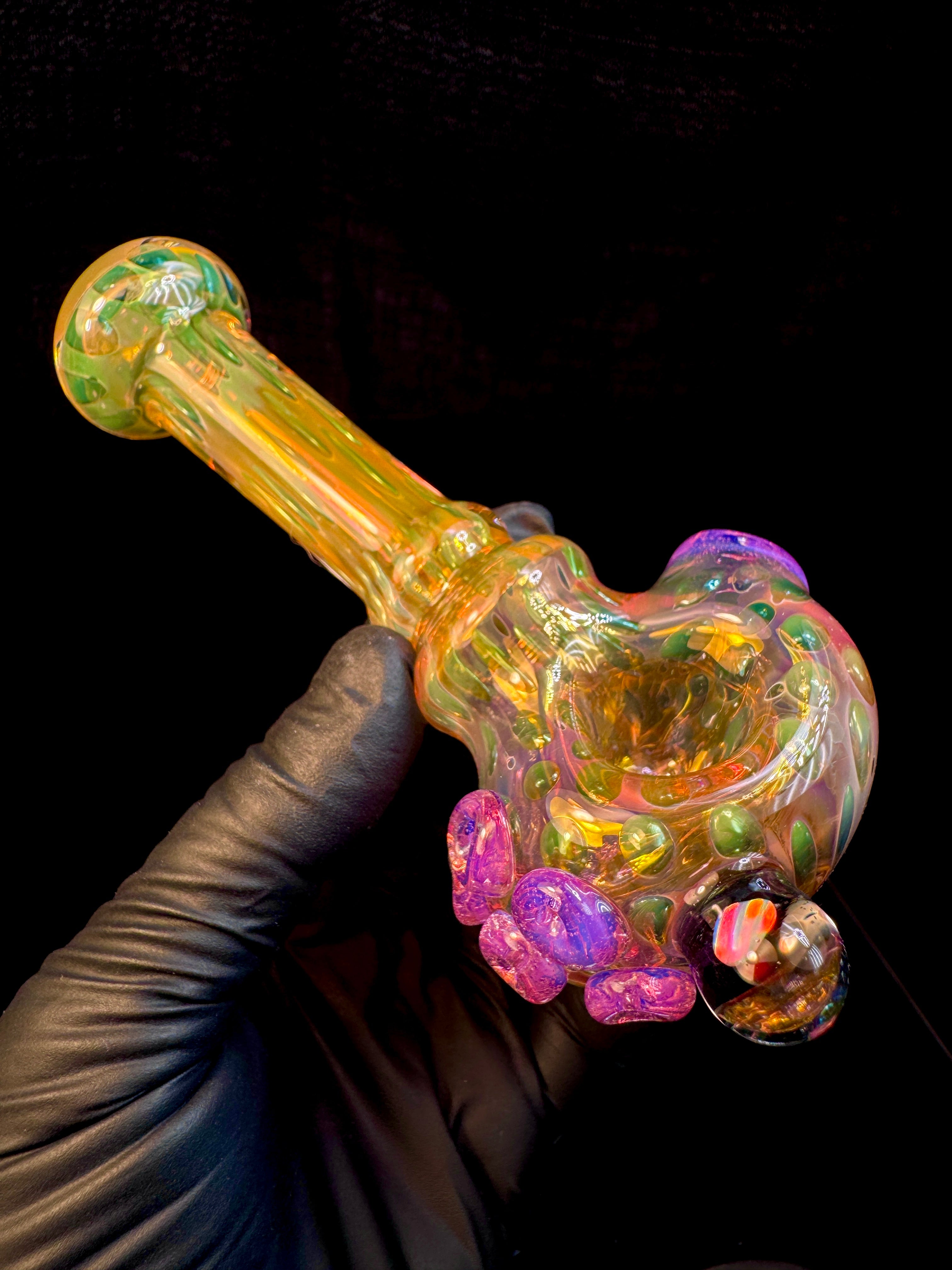Gold Fume opal spoon x pink slyme