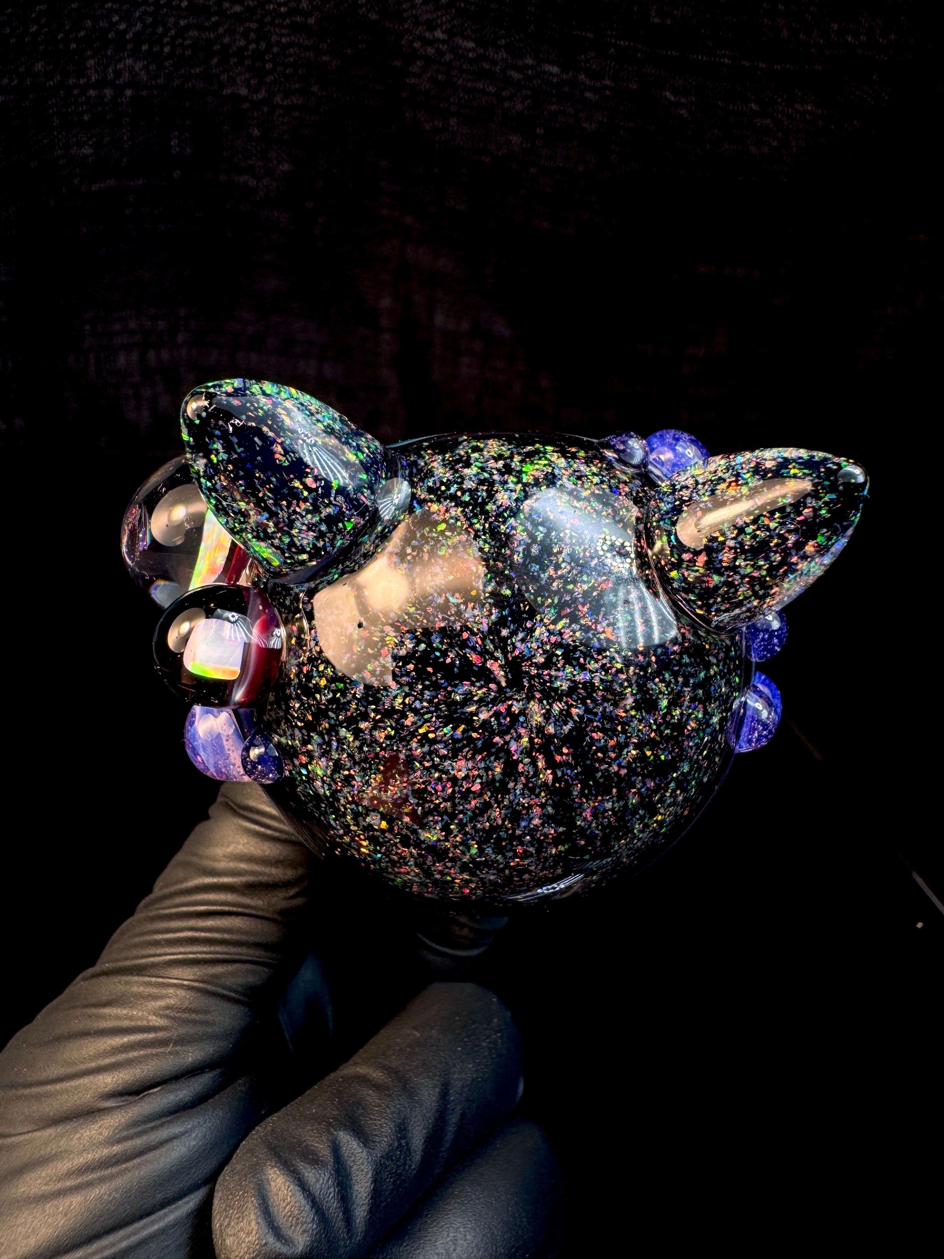 Twisted opal kitty spoon