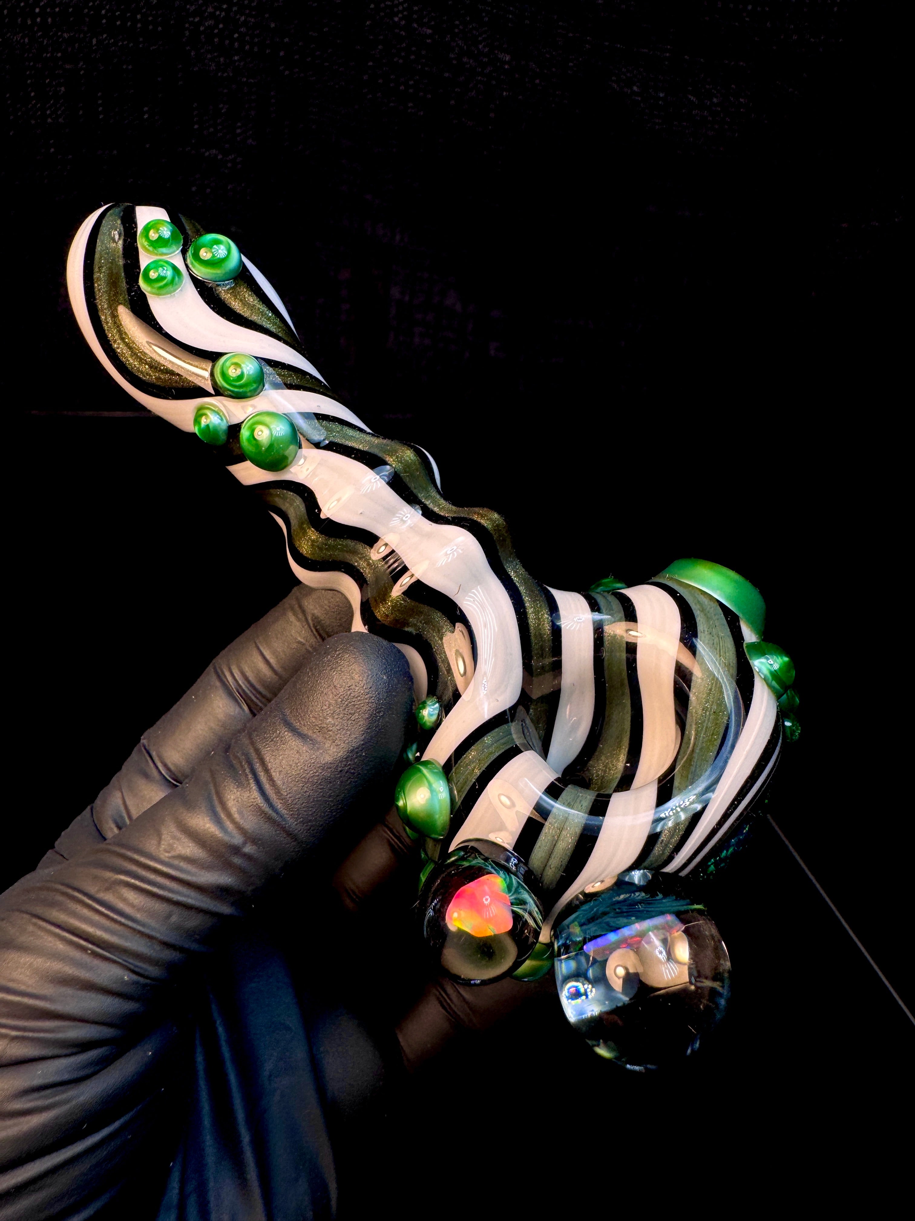 Twisted opal spoon