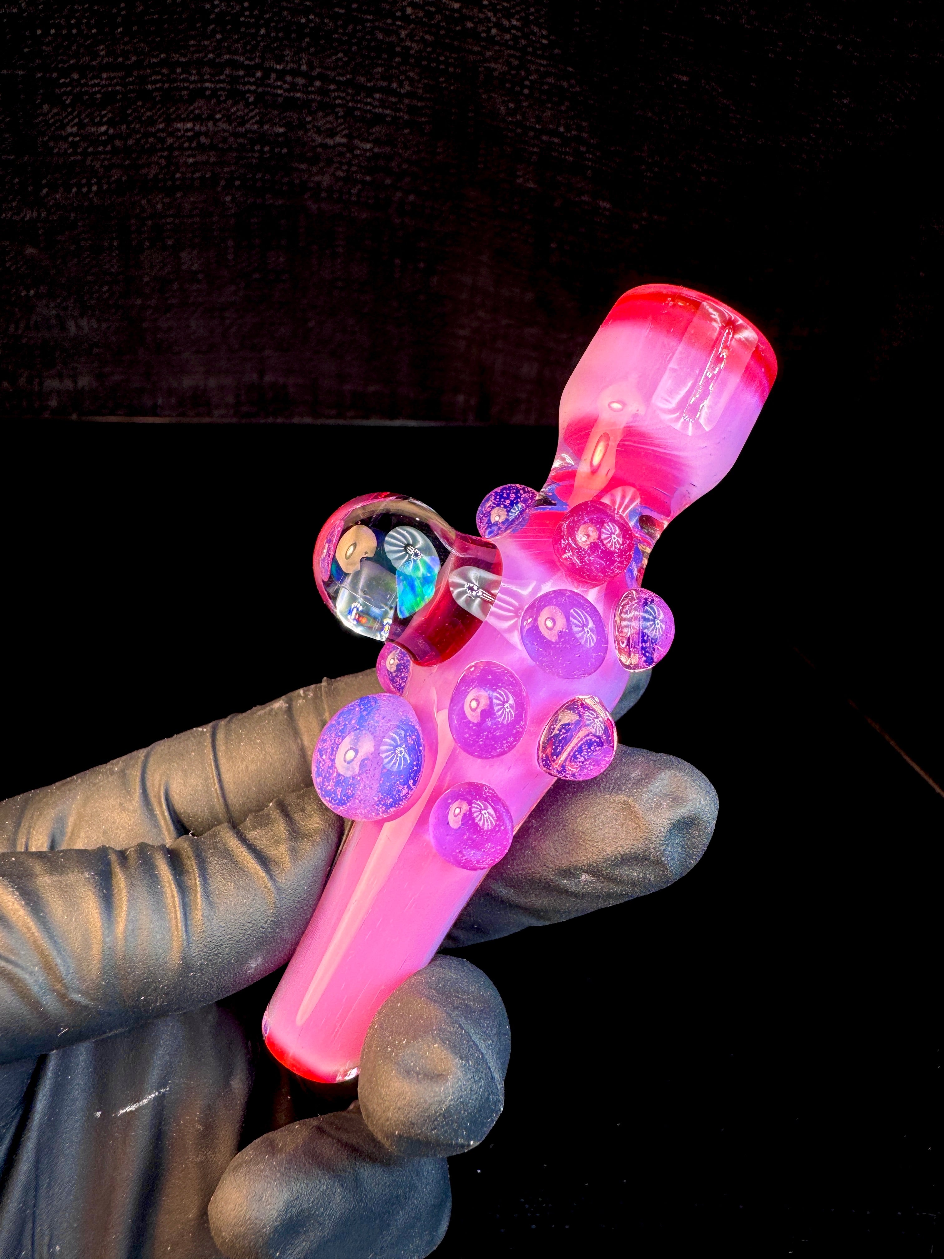 Cosmic bubblegum x pink slyme blue opal chillum