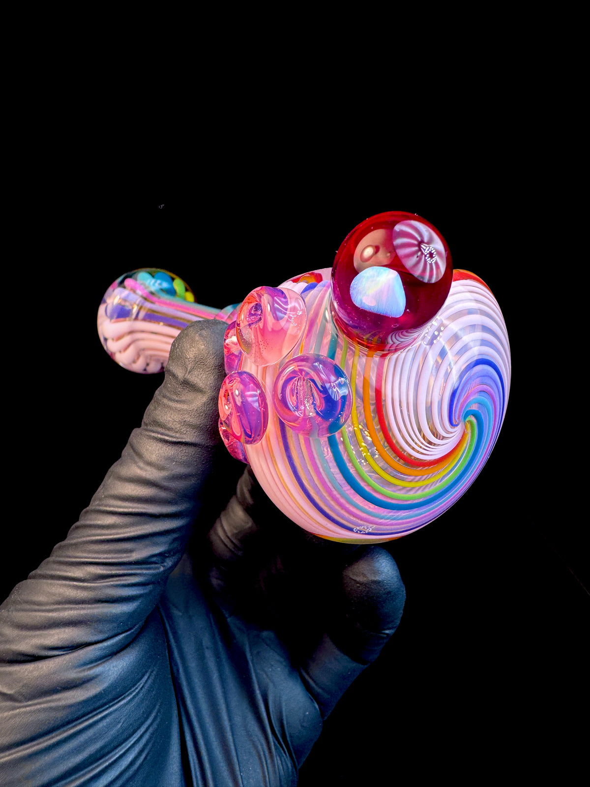 Fumed linework opal spoon