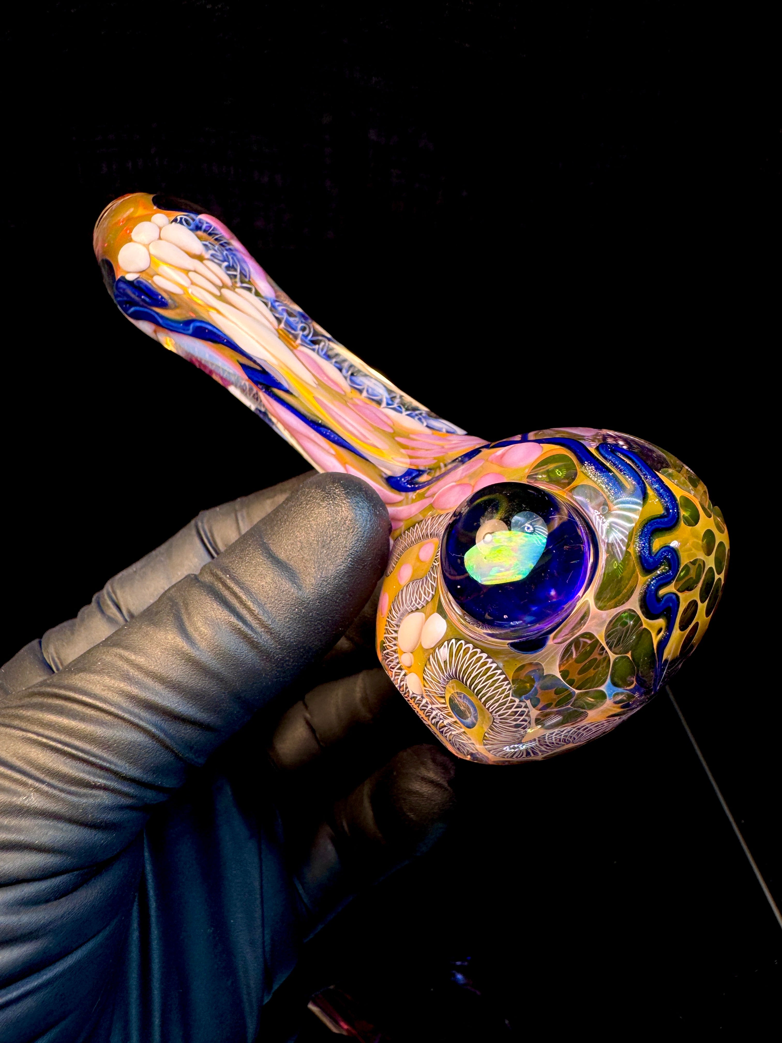 Gold Cane fume opal spoon
