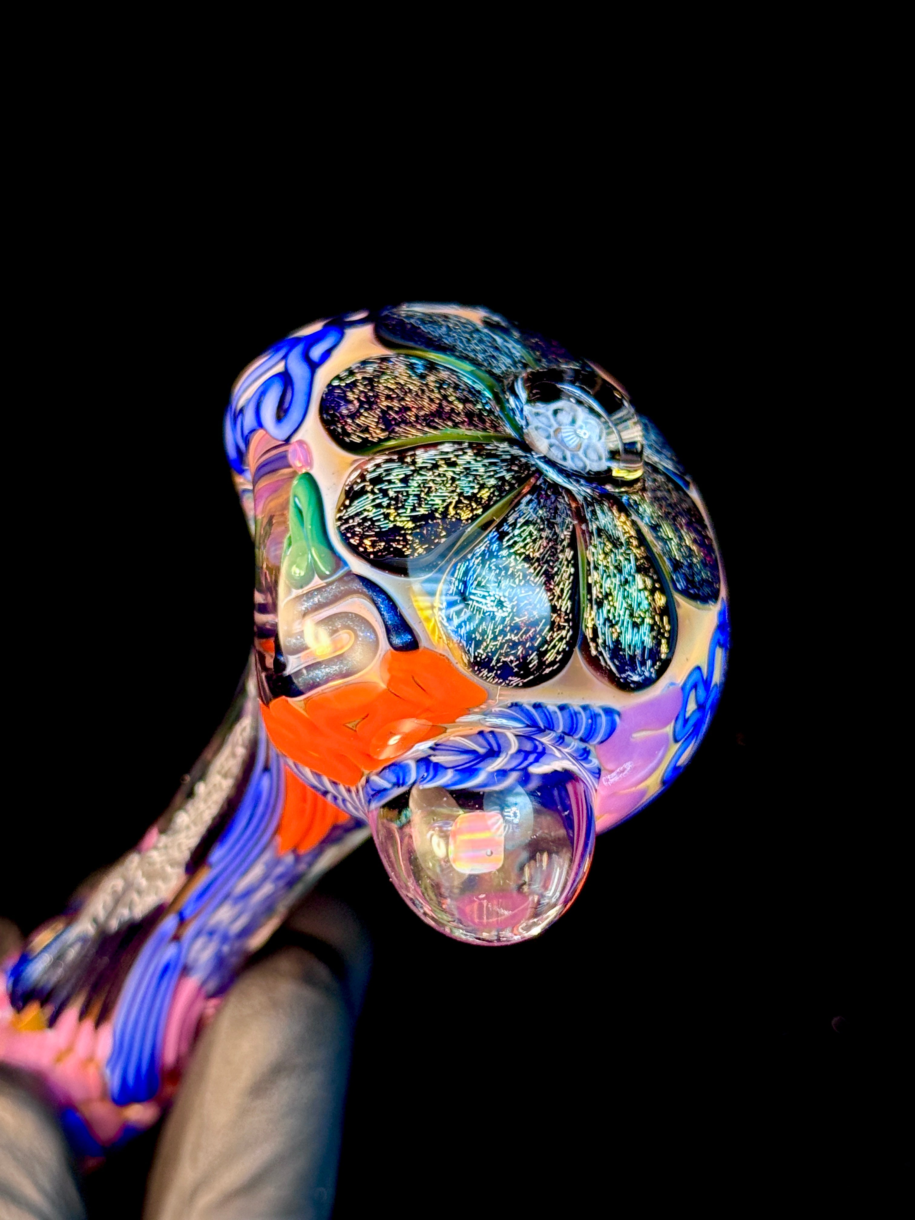 Luxe Dichroic fumed flower pipe