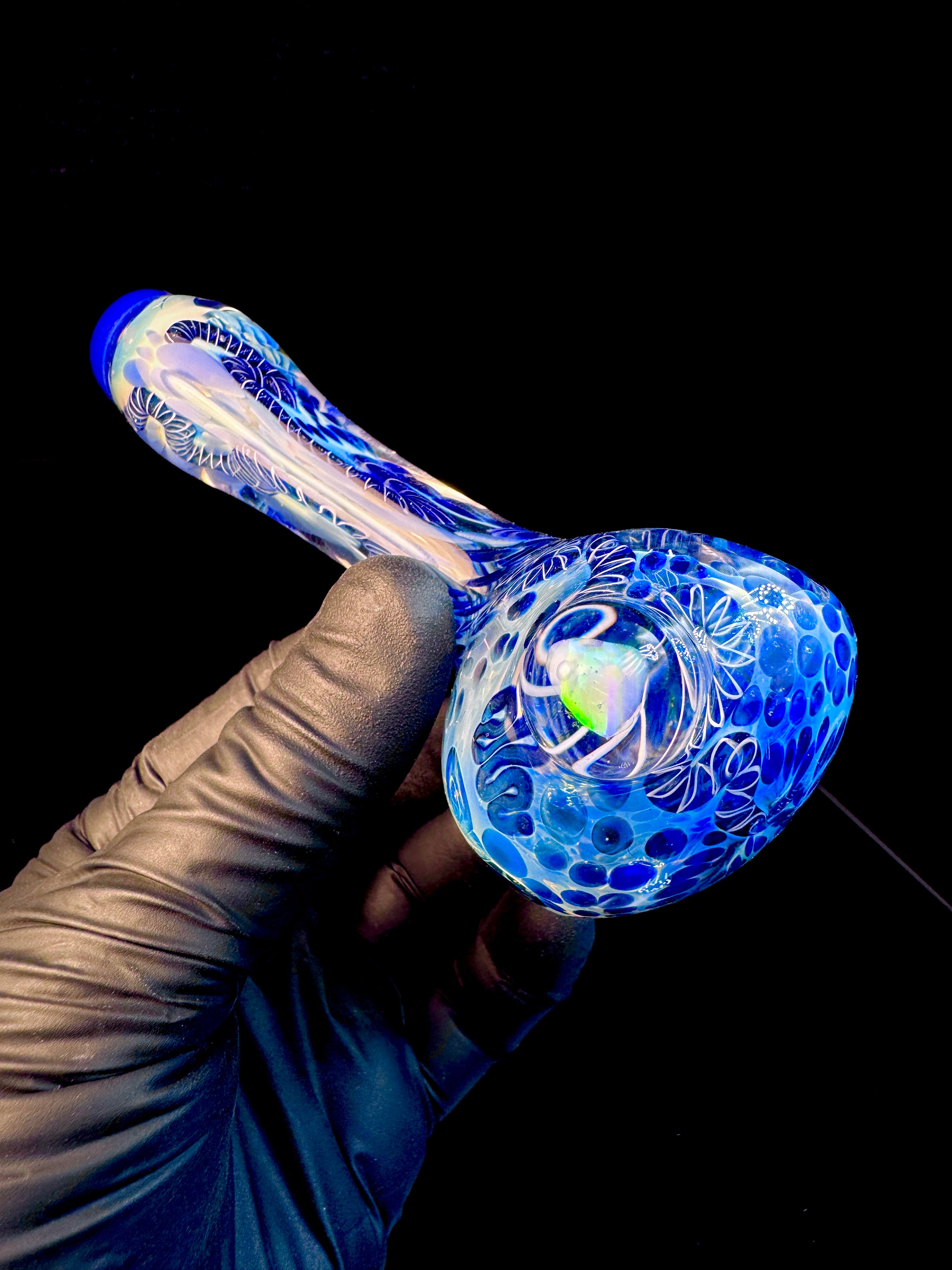Silver Cane fume opal spoon
