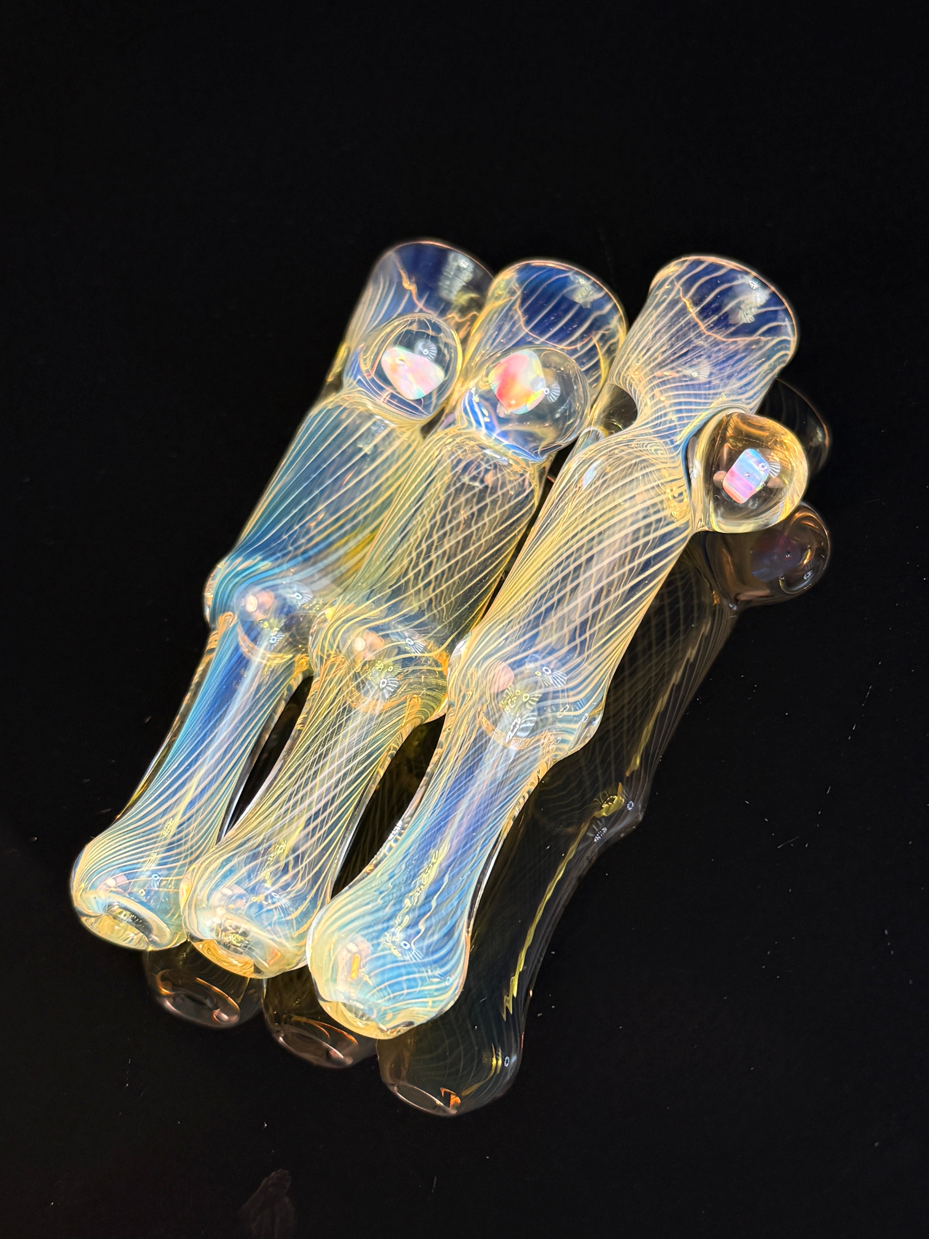Contrax Silver fumed opal bat