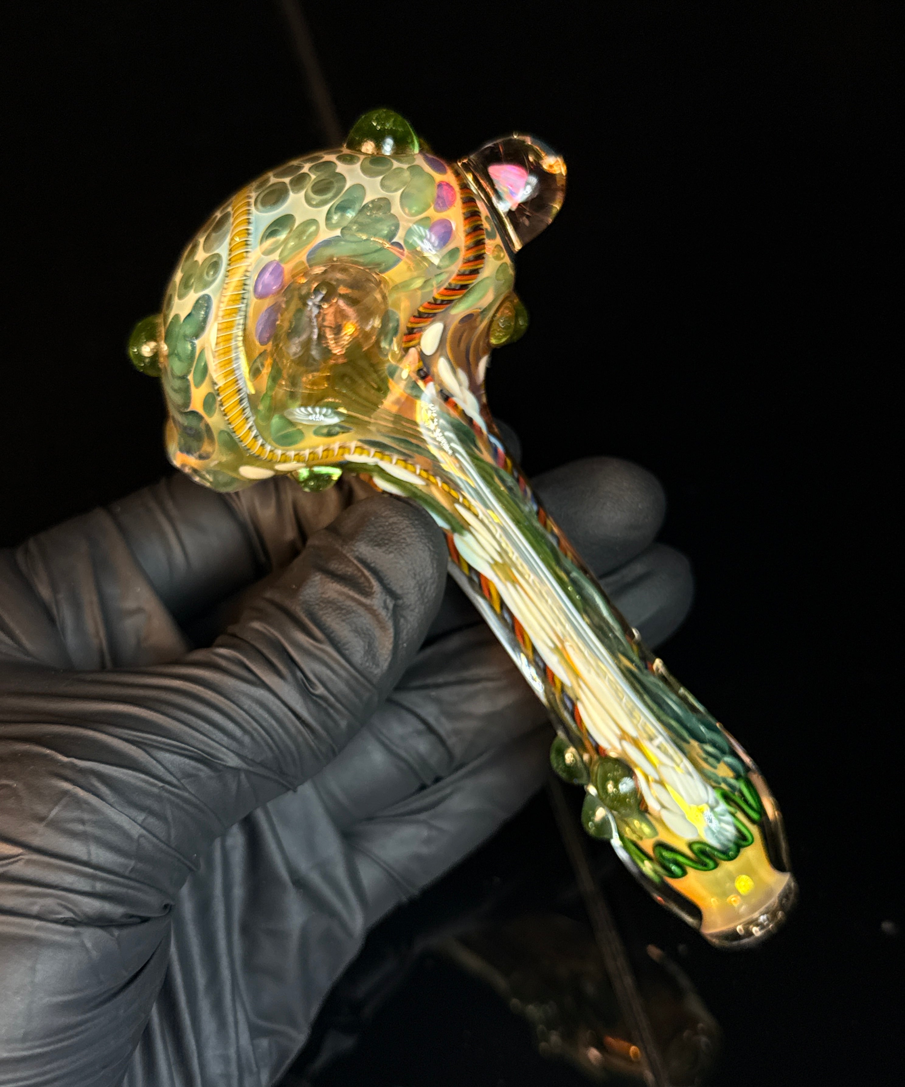Premo Silver Cane spoon (Green Stardust)