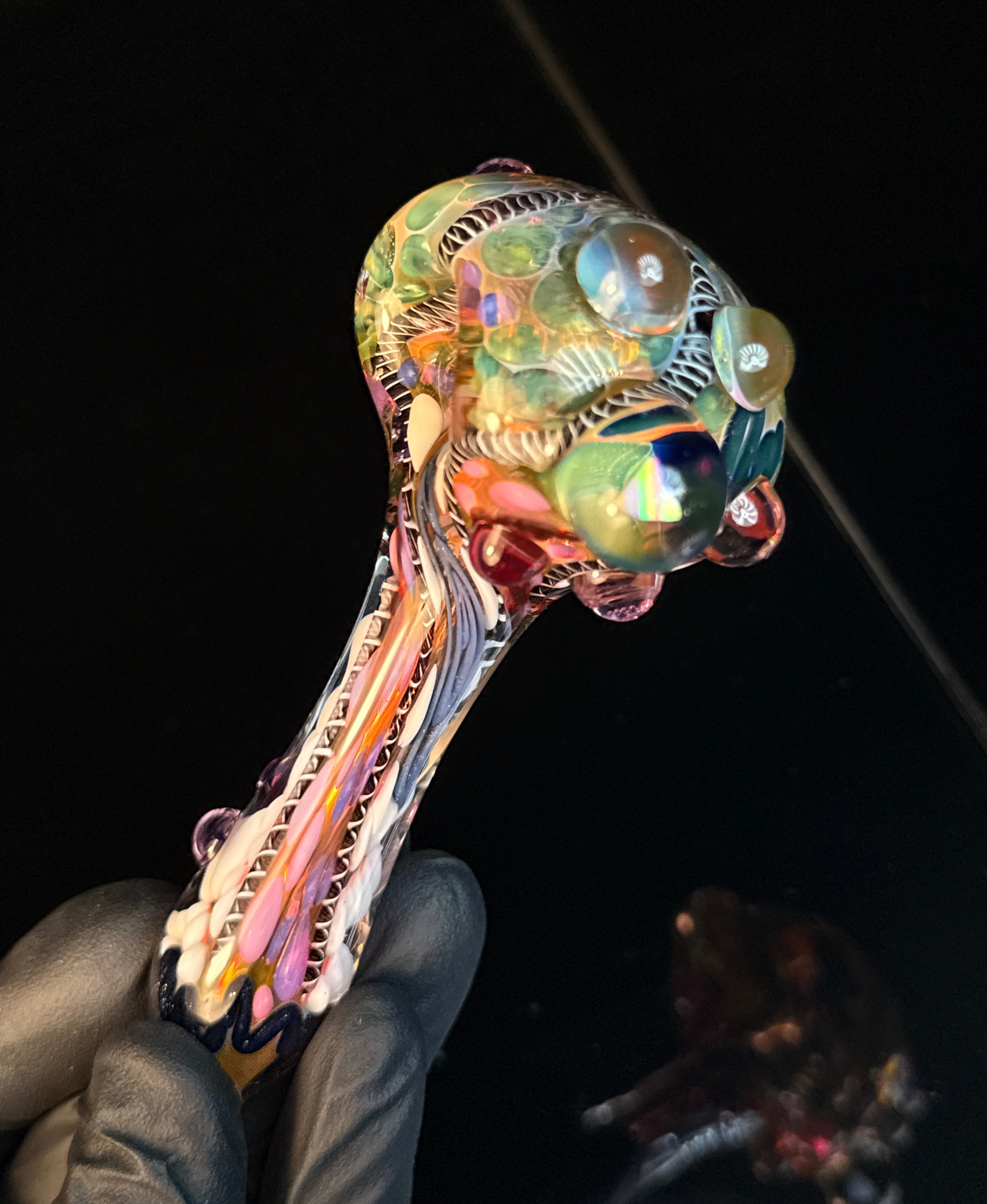 Premo Gold Fume Cane Spoon (Tonic Dots)